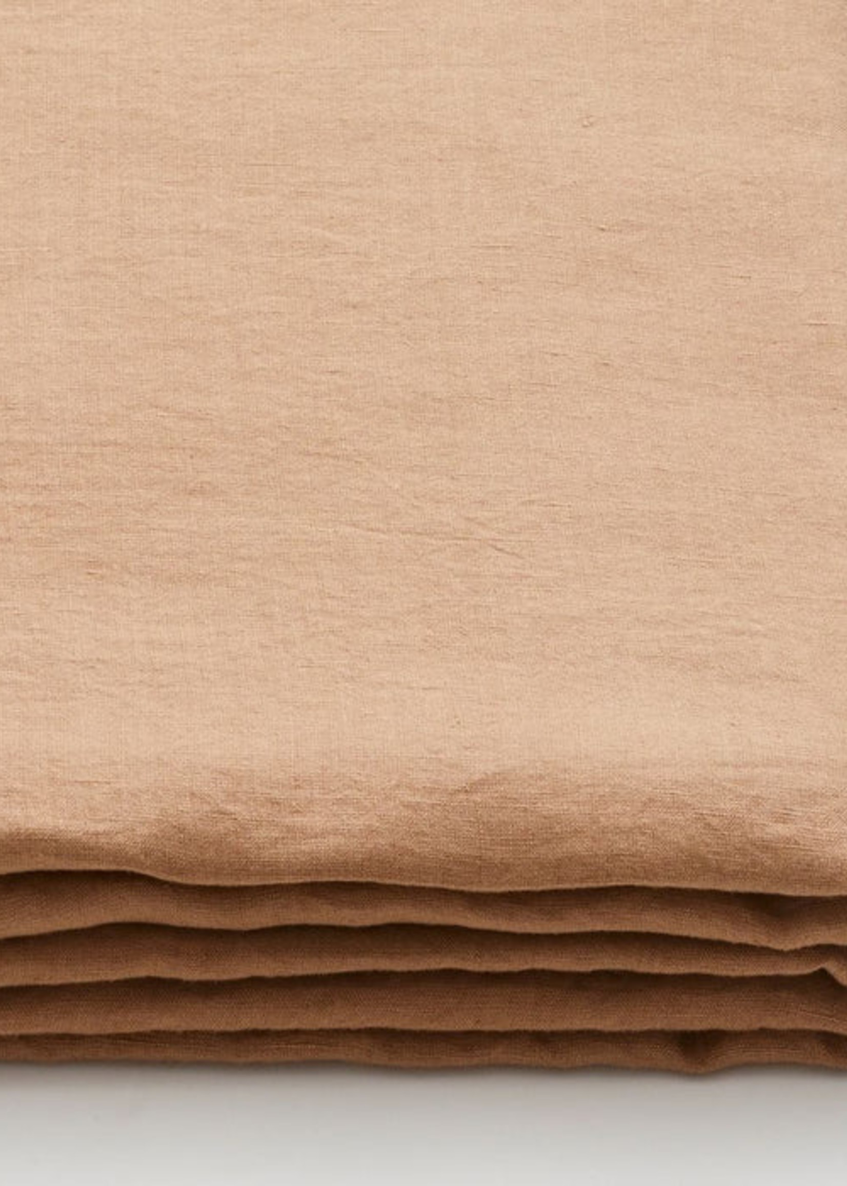 Linen Flat Sheet in Chestnut