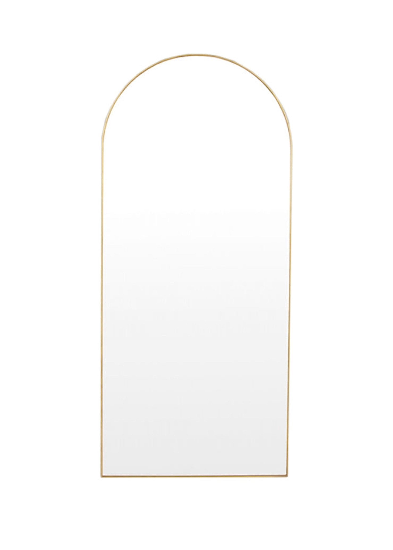 Bjorn Arch Floor Mirror Brass - 80x180cm