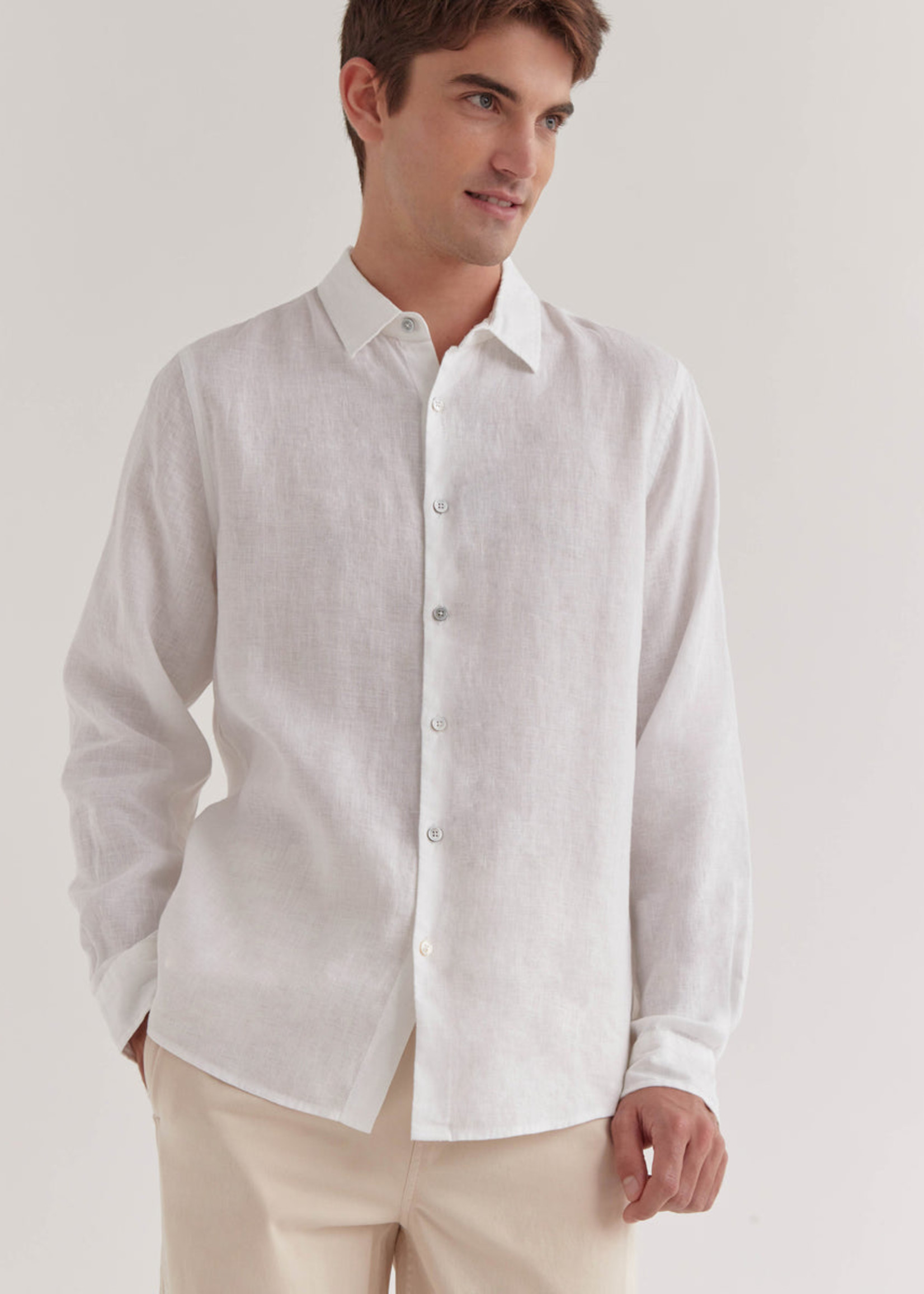 Casual Long Sleeve Shirt White