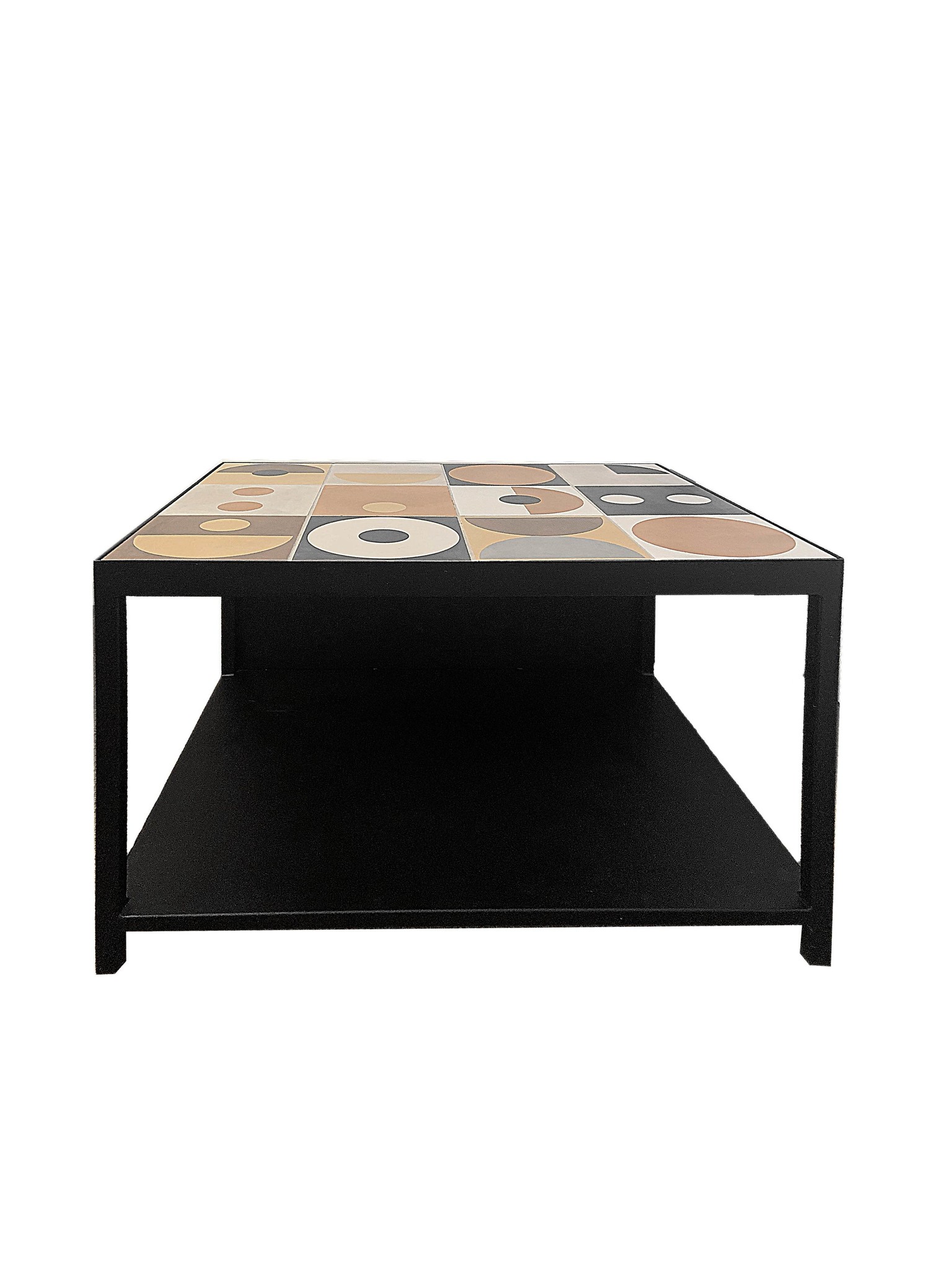 Tiled bedside Table with shelf Angove Street Collective
