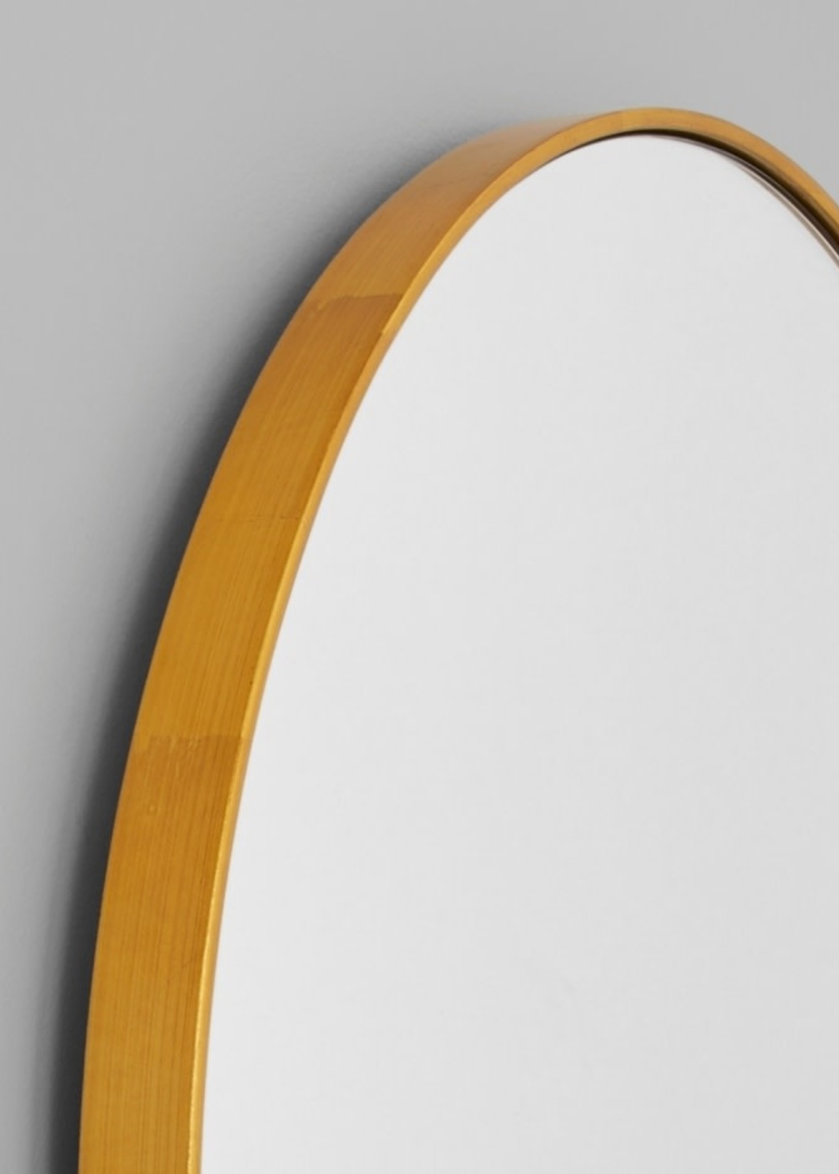Bjorn Oval Mirror Brass
