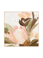 Painterly Wildflowers Blush 2 Framed Canvas