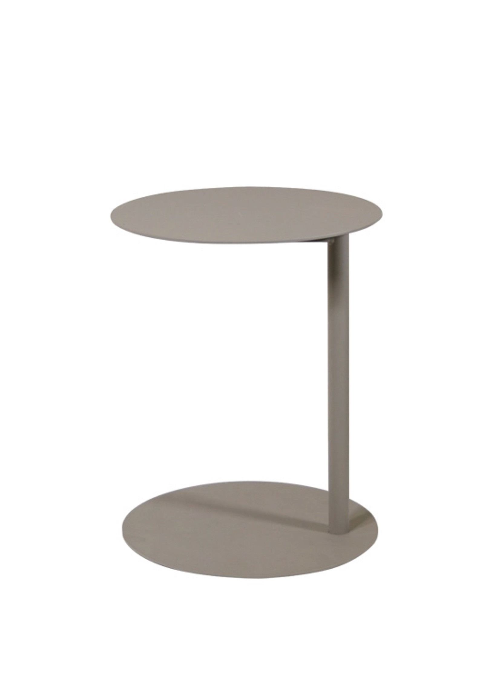 Samera Round Side Table in Taupe