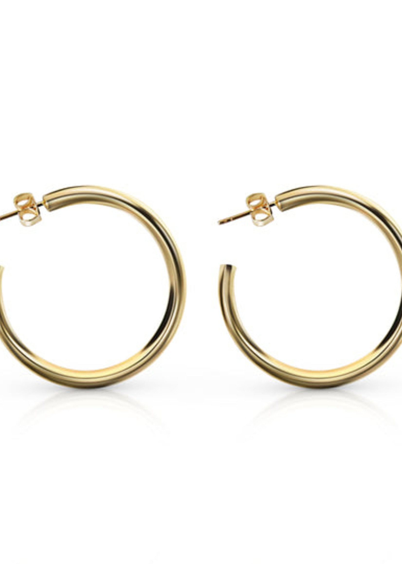 Classic Gold Hoop Large - Angove Street Collective