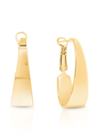 BIANKO Sleek Polished Hoop Earrings, Gold