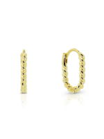 BIANKO Oxford Small Twist Hoop Earrings, Gold