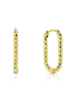 BIANKO Oxford Large Twist Hoop Earrings, Gold