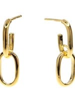 BIANKO Gated Chain Drop Earrings Gold