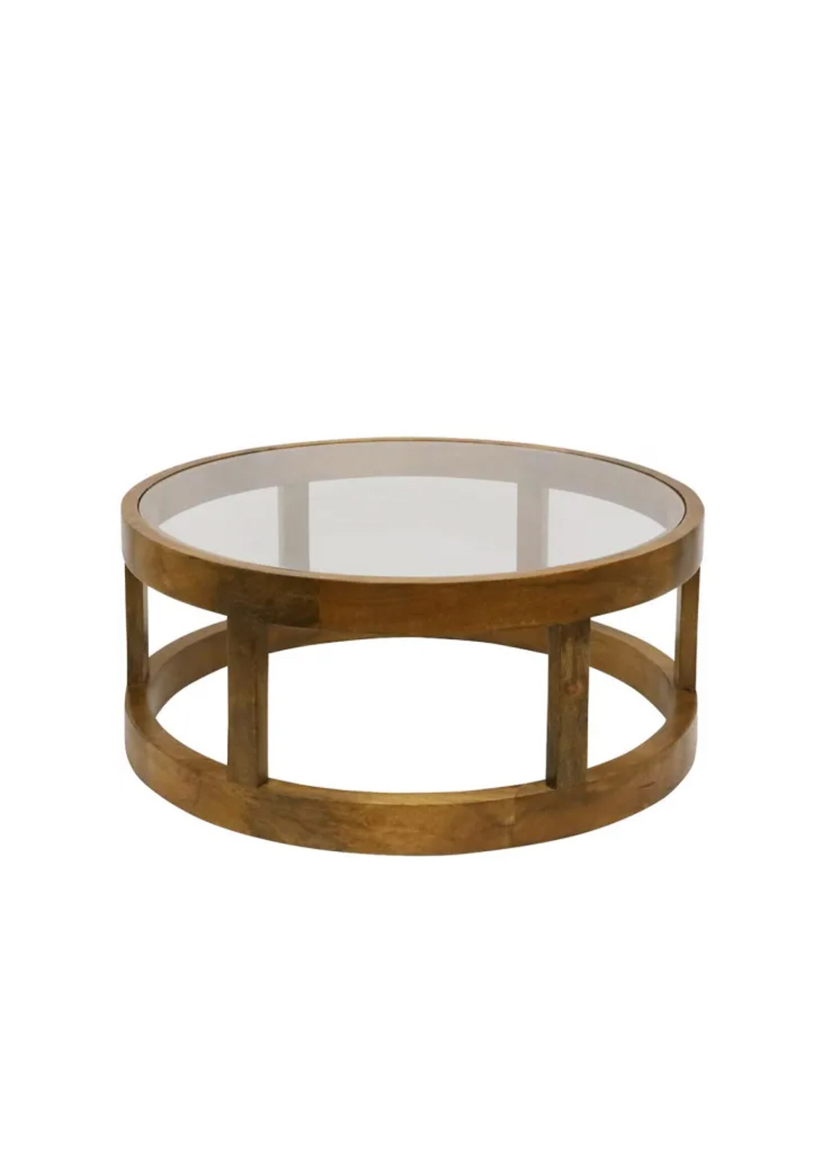 Horatio Glass Top Coffee Table Natural