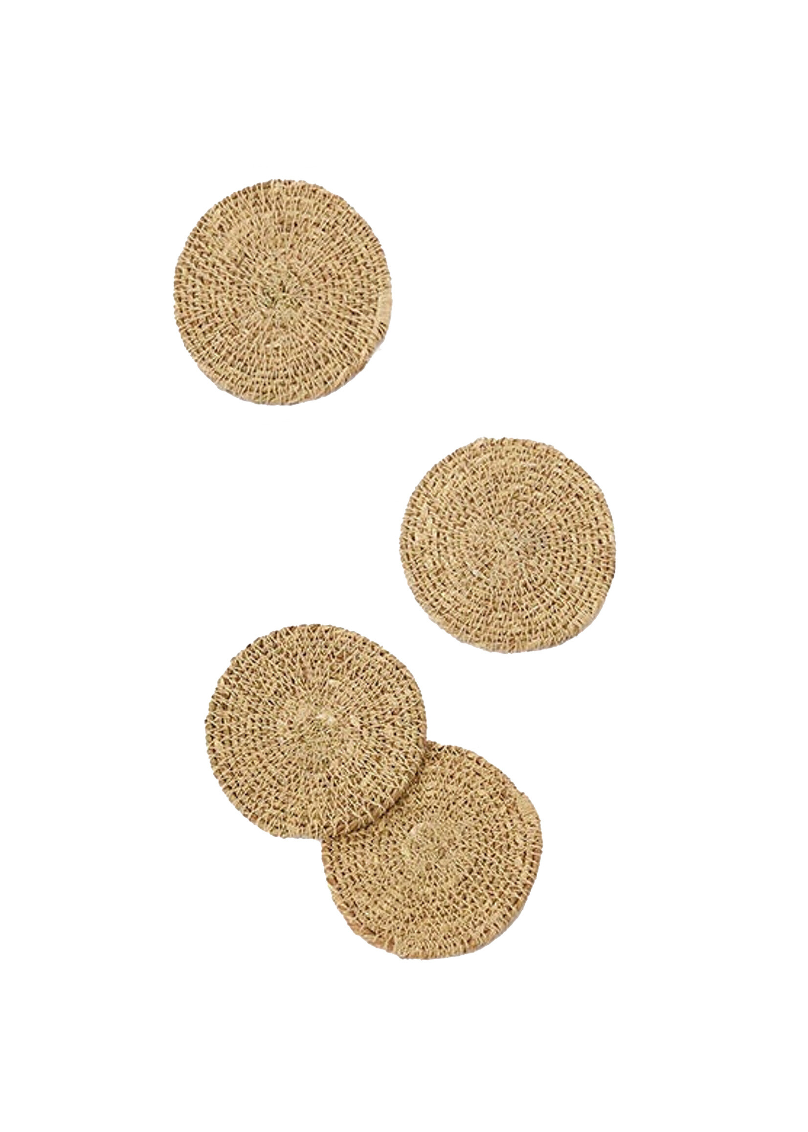 Woven Coasters Natural S/4