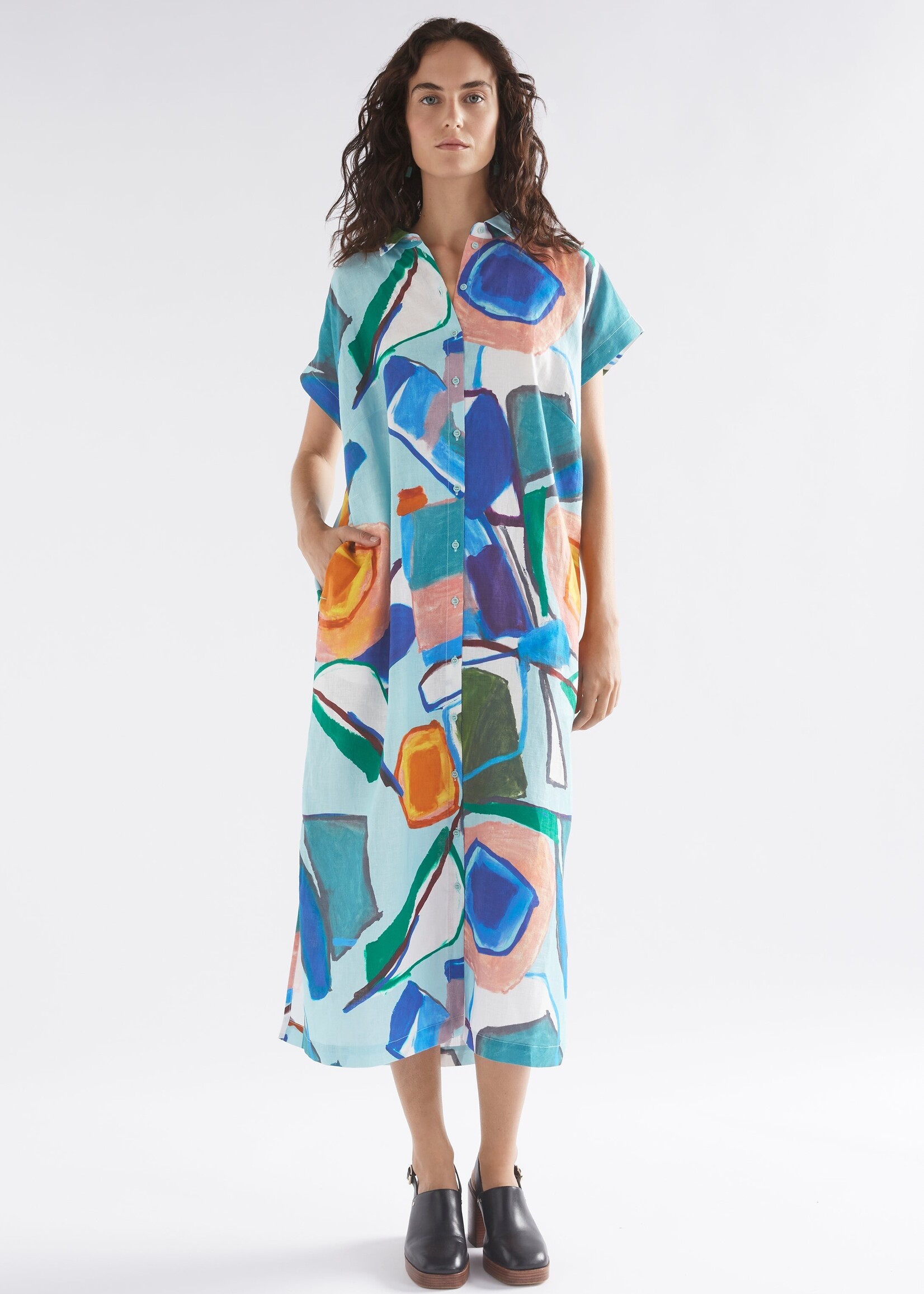 Tilko Shirt Dress Sun Print