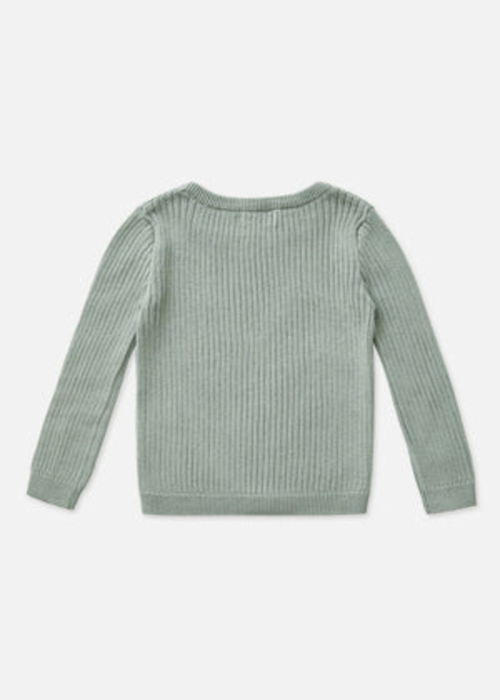 Texture Rib Long Sleeve Whisper Green