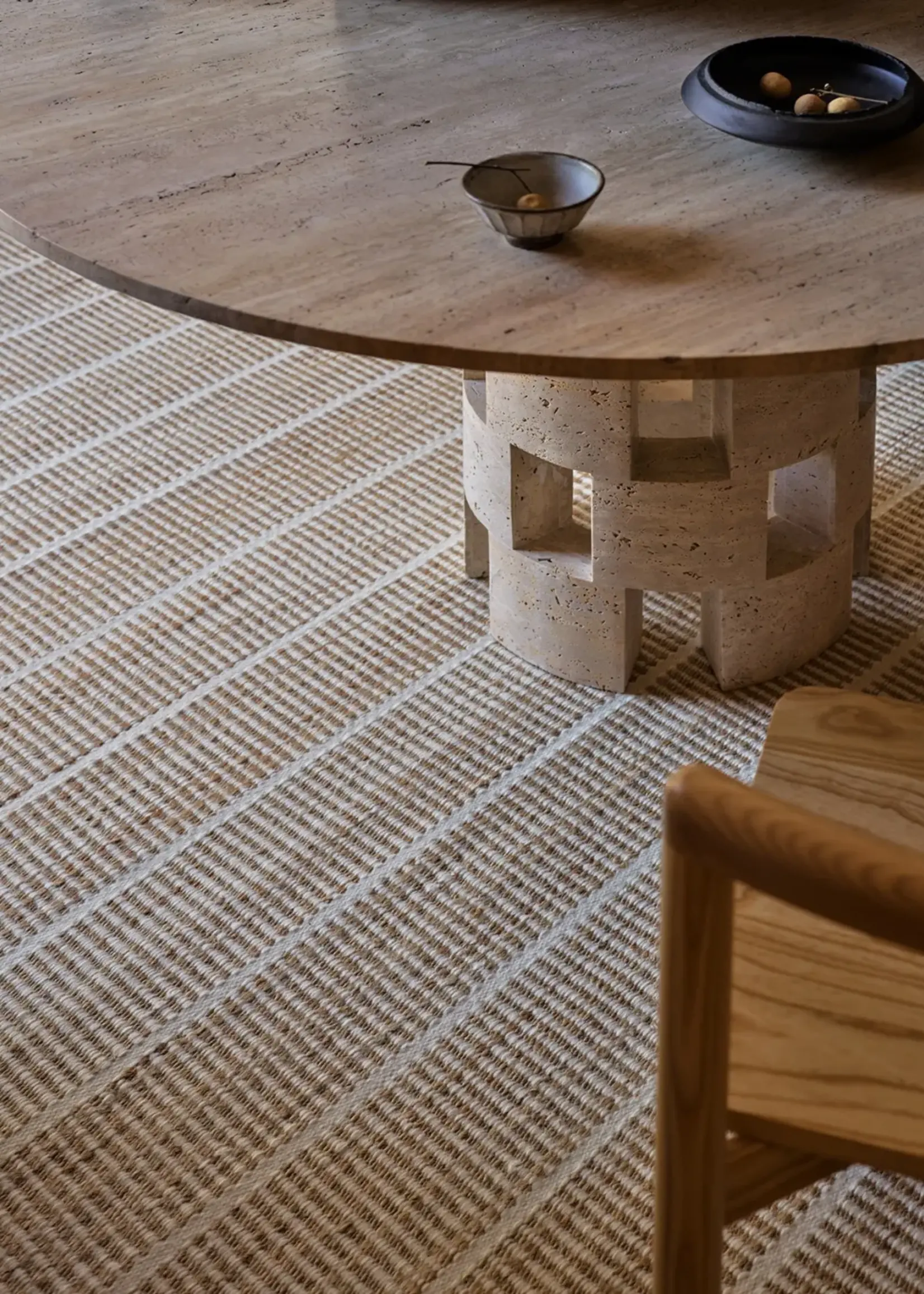 Trellis Rug Nat/White