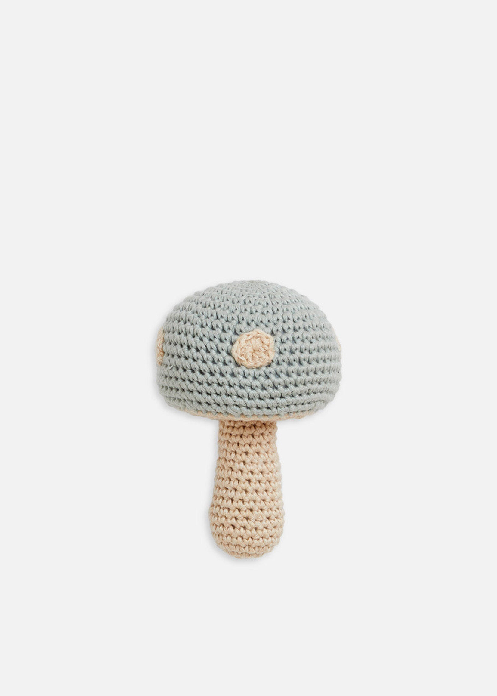 Mint Mushroom Hand Rattle