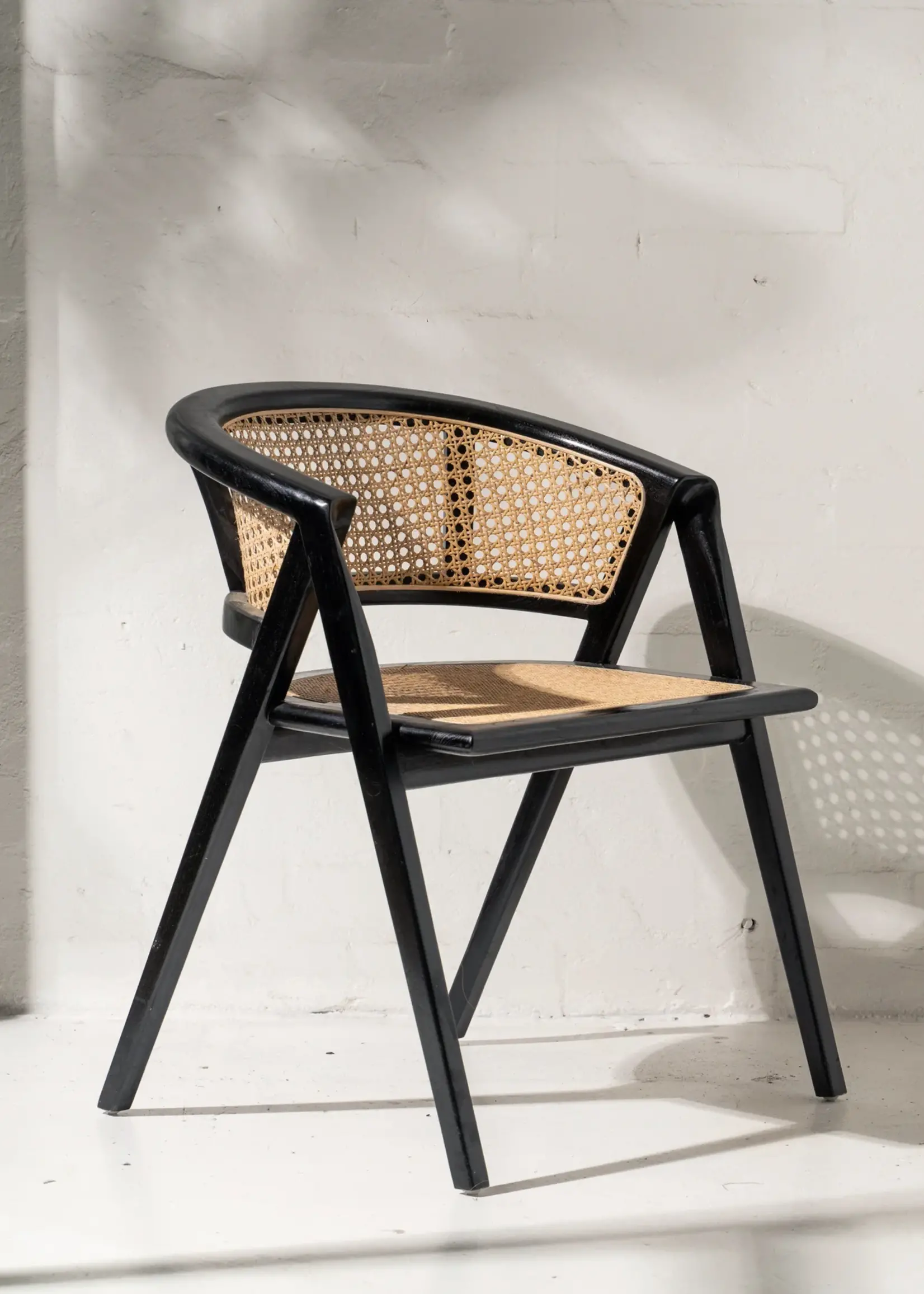 Amalia Rattan Dining Chair - Black