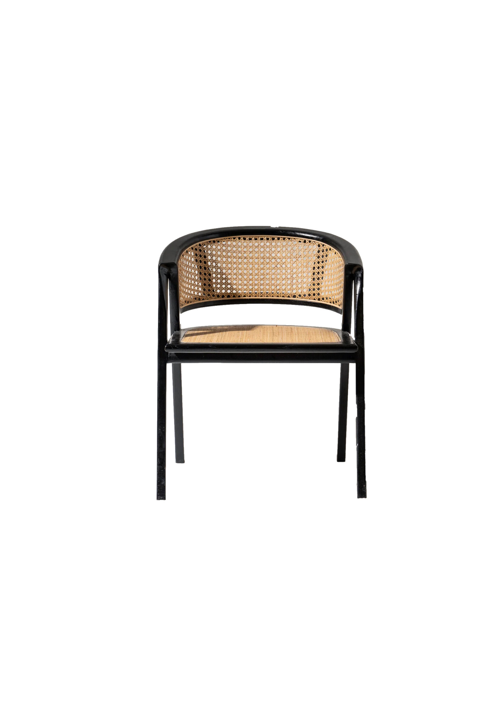 Amalia Rattan Dining Chair - Black