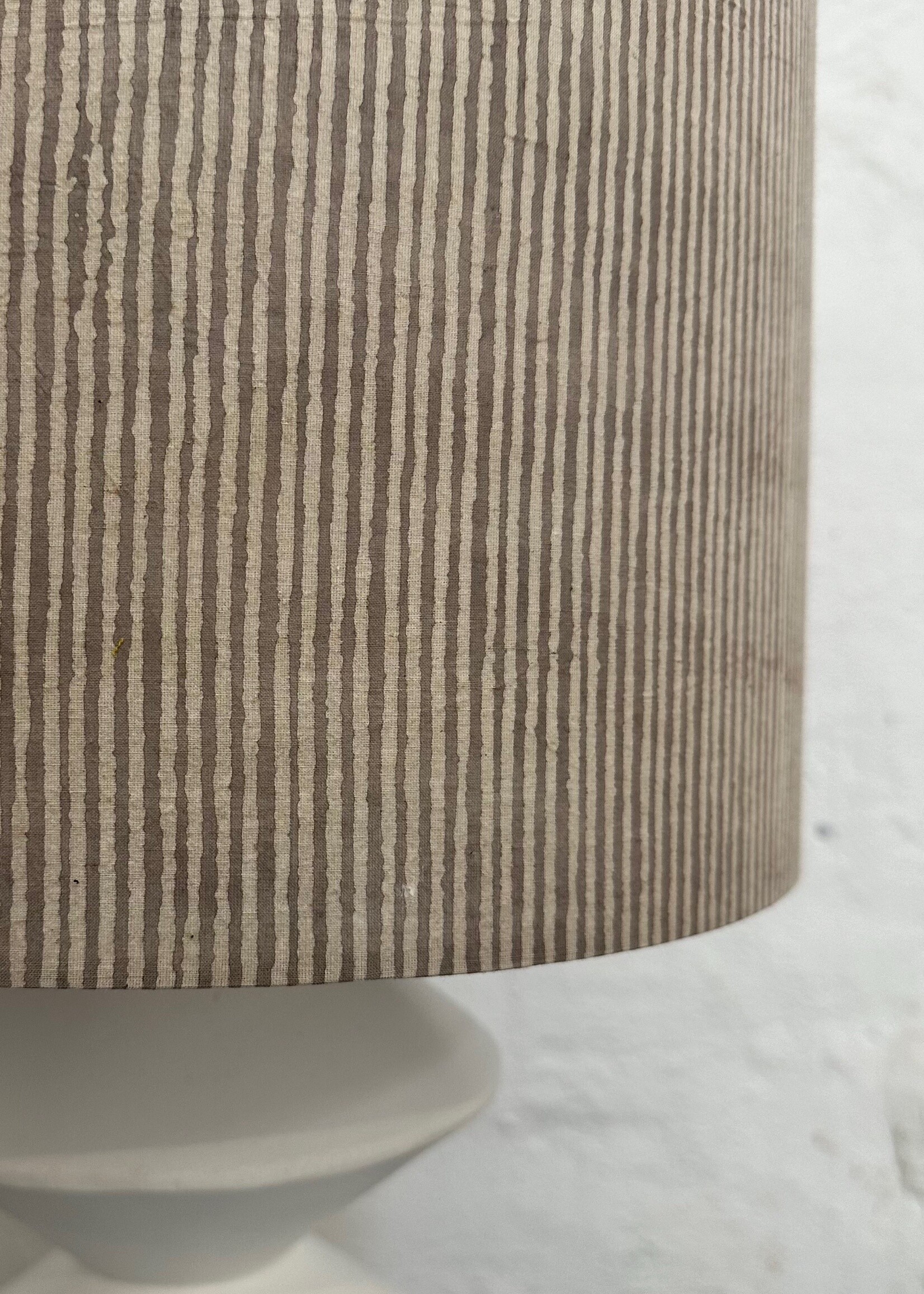 Beige Stripe/White Lamp