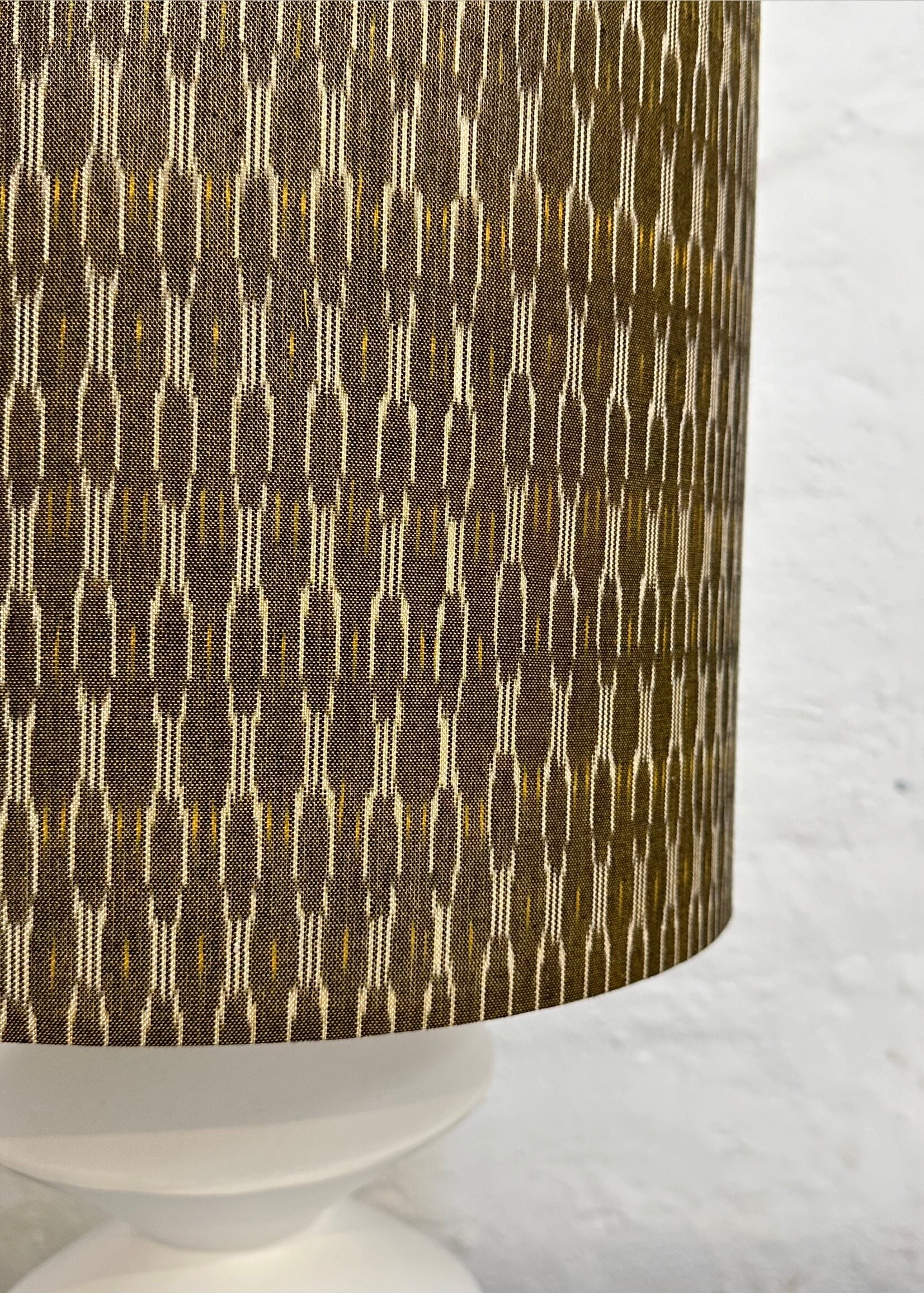 Chain/White Lamp Limited Edition  lamp hand printed fabric  71cm