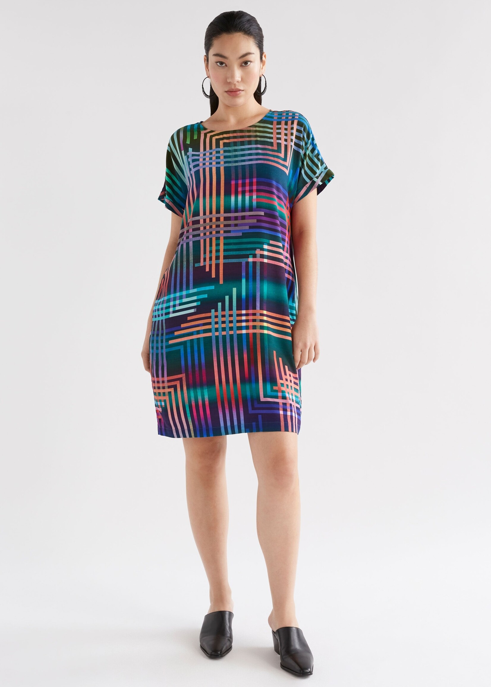 Eryn Dress Navy Ligheten Print