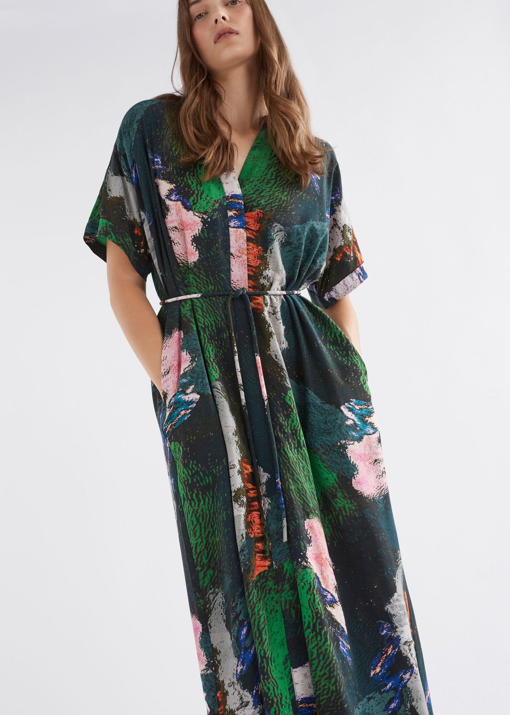 Malo Shirt Dress Reflections Print