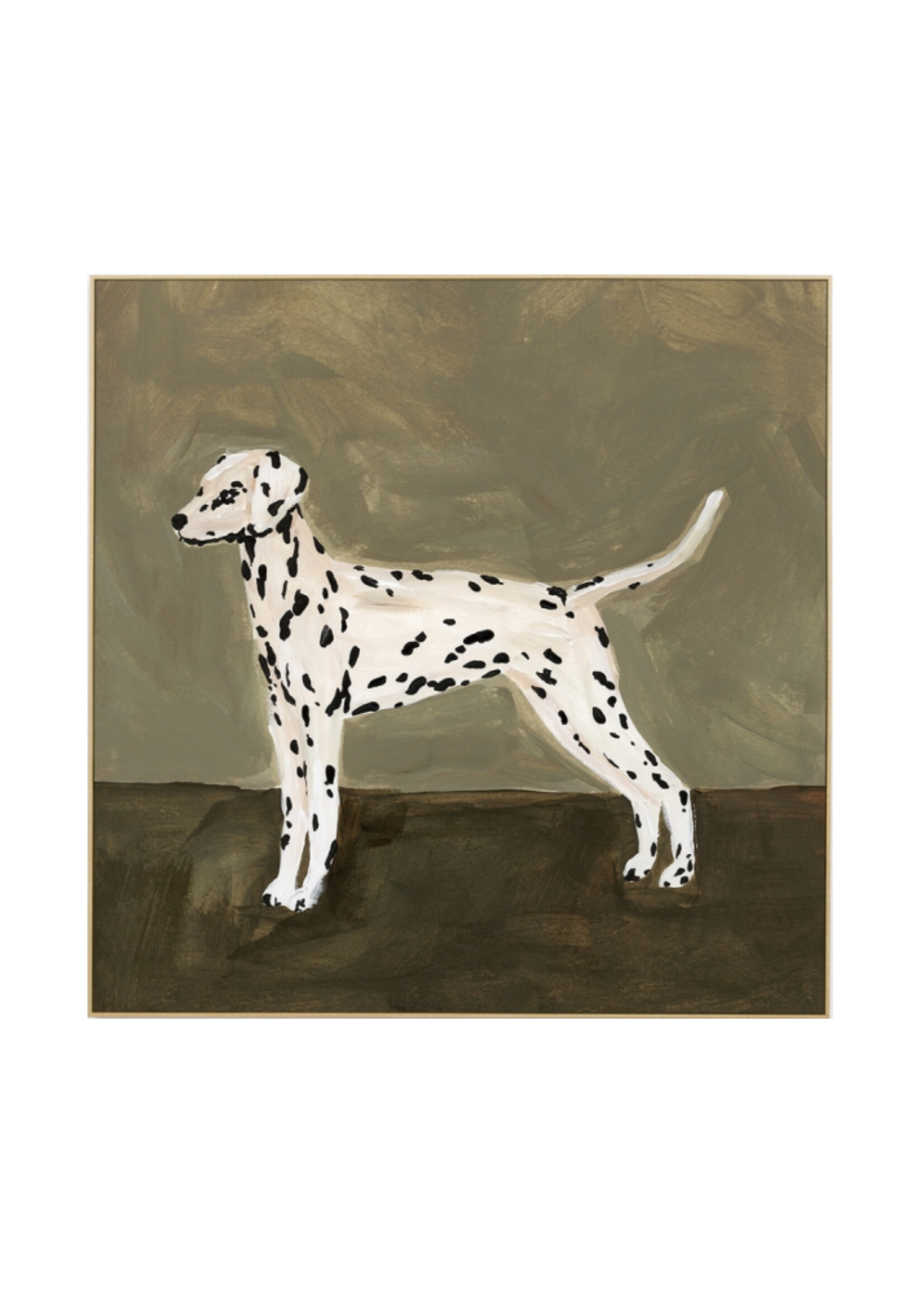 Dalmatian Portrait Khaki Canvas