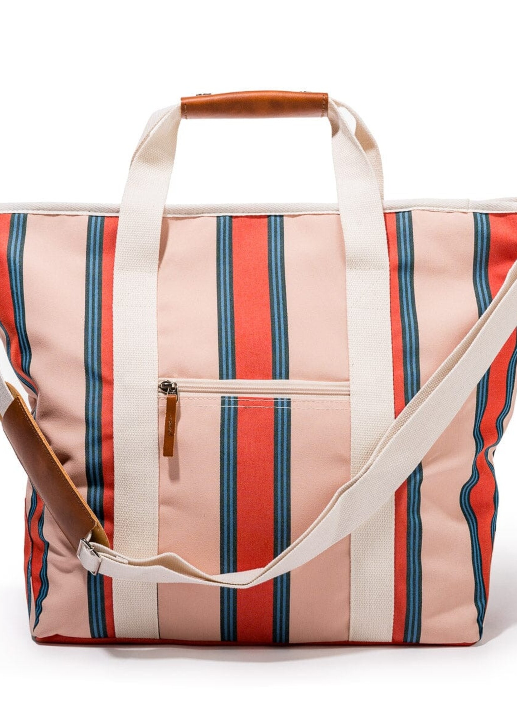 Cooler Tote Bag Bistro Dusty Pink Stripe
