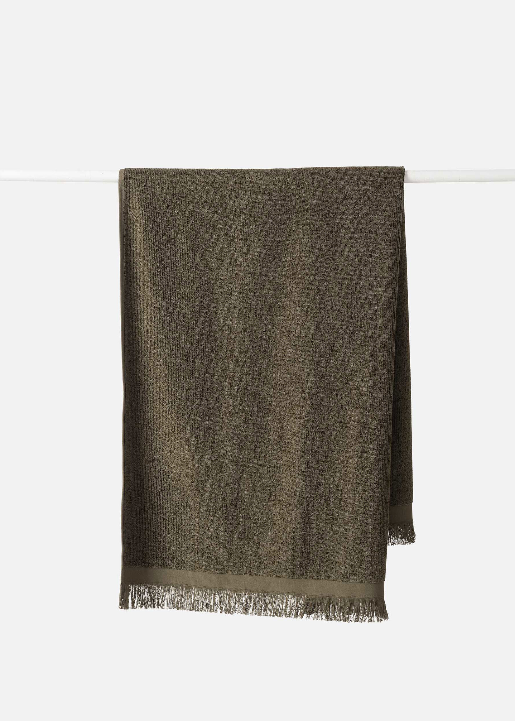Ribbed Bath Sheet Ivy