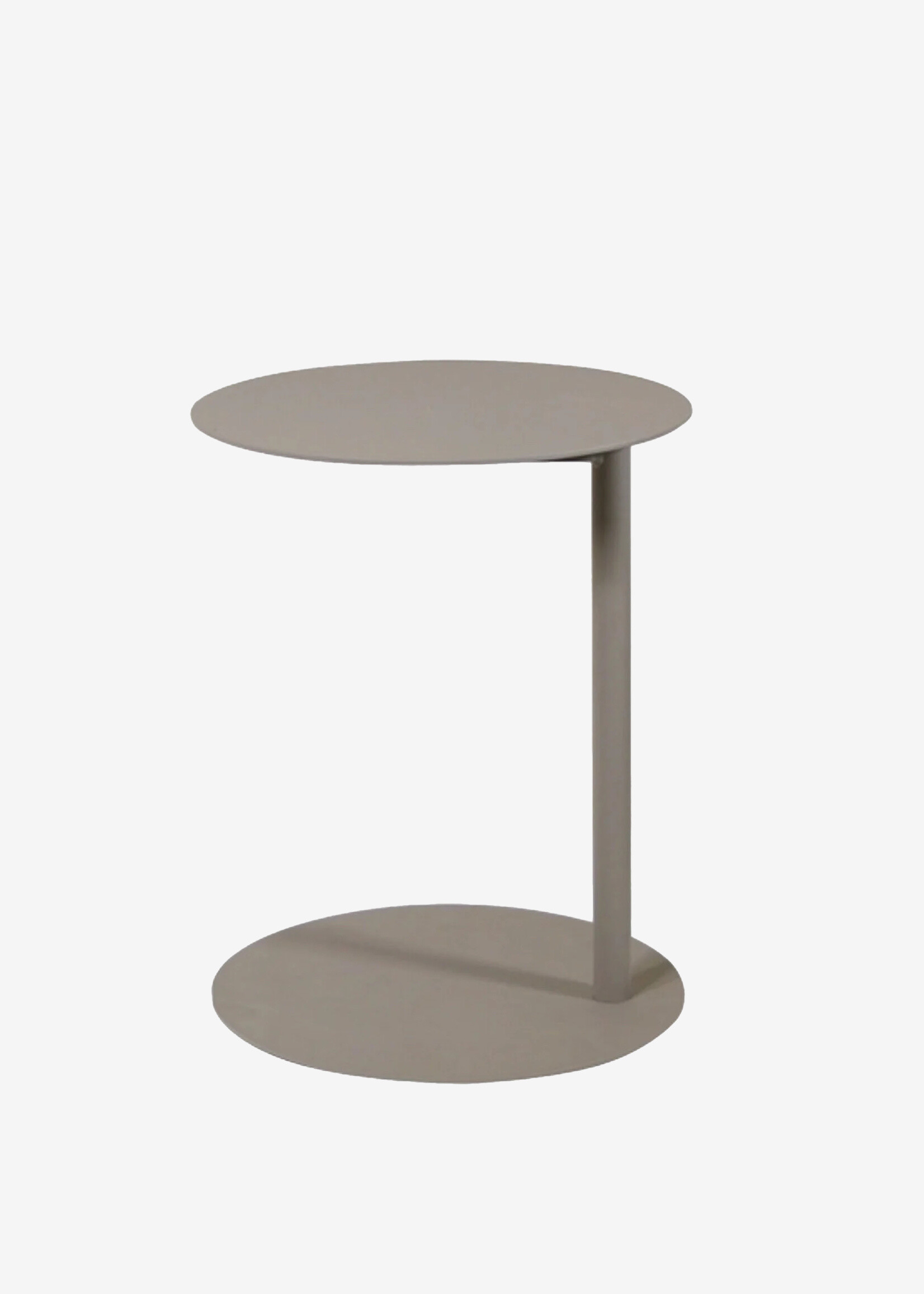 Samera Round Side Table in Taupe