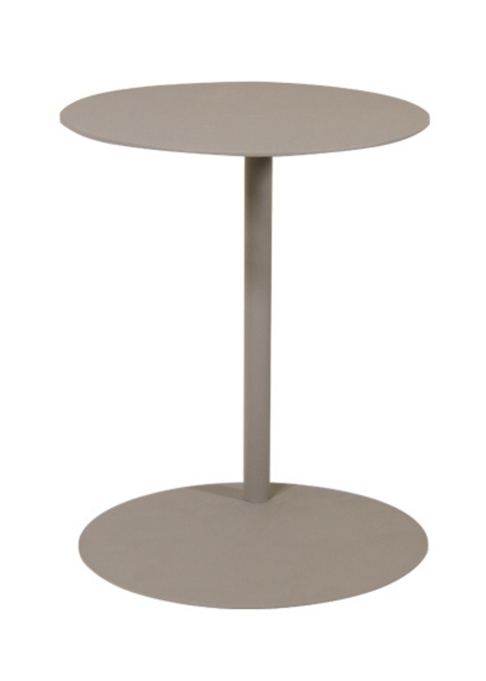 Samera Round Side Table in Taupe