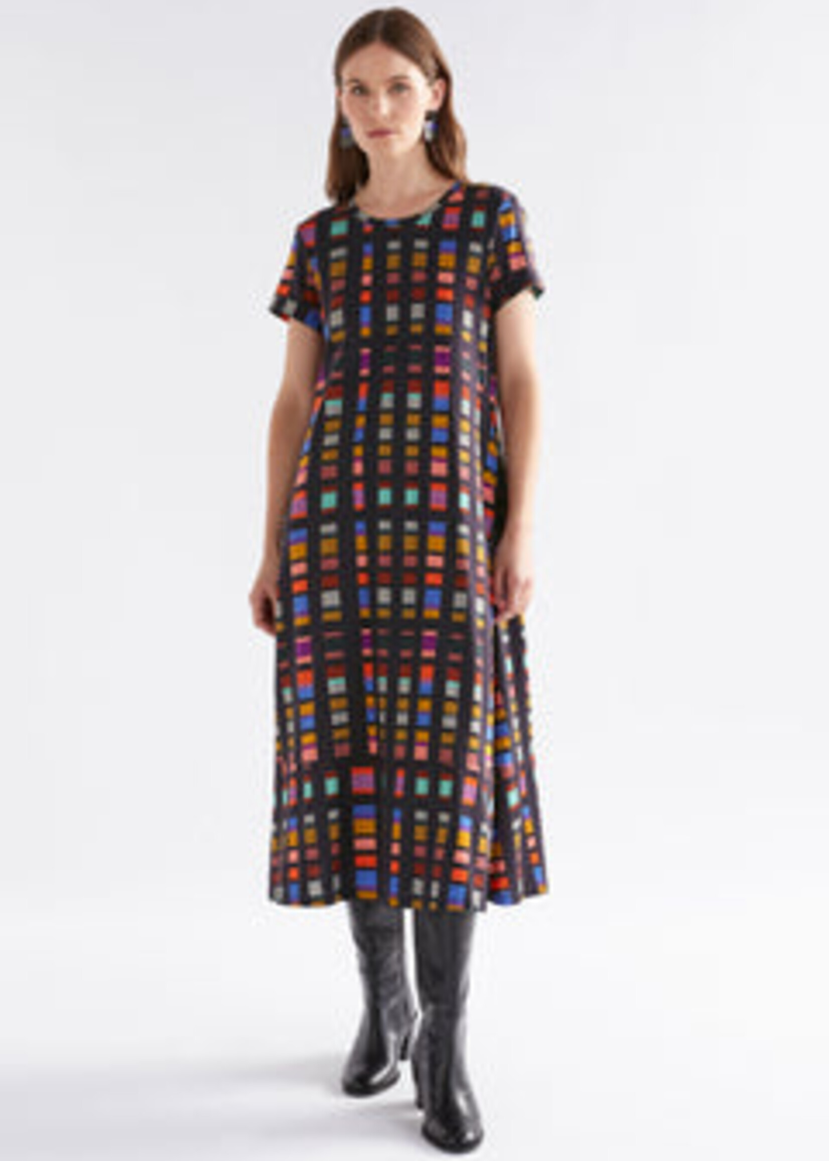 Haki Dress Tessela Print