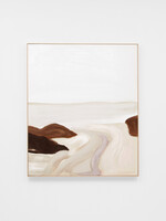 Hazy Horizon Sand Framed Canvas