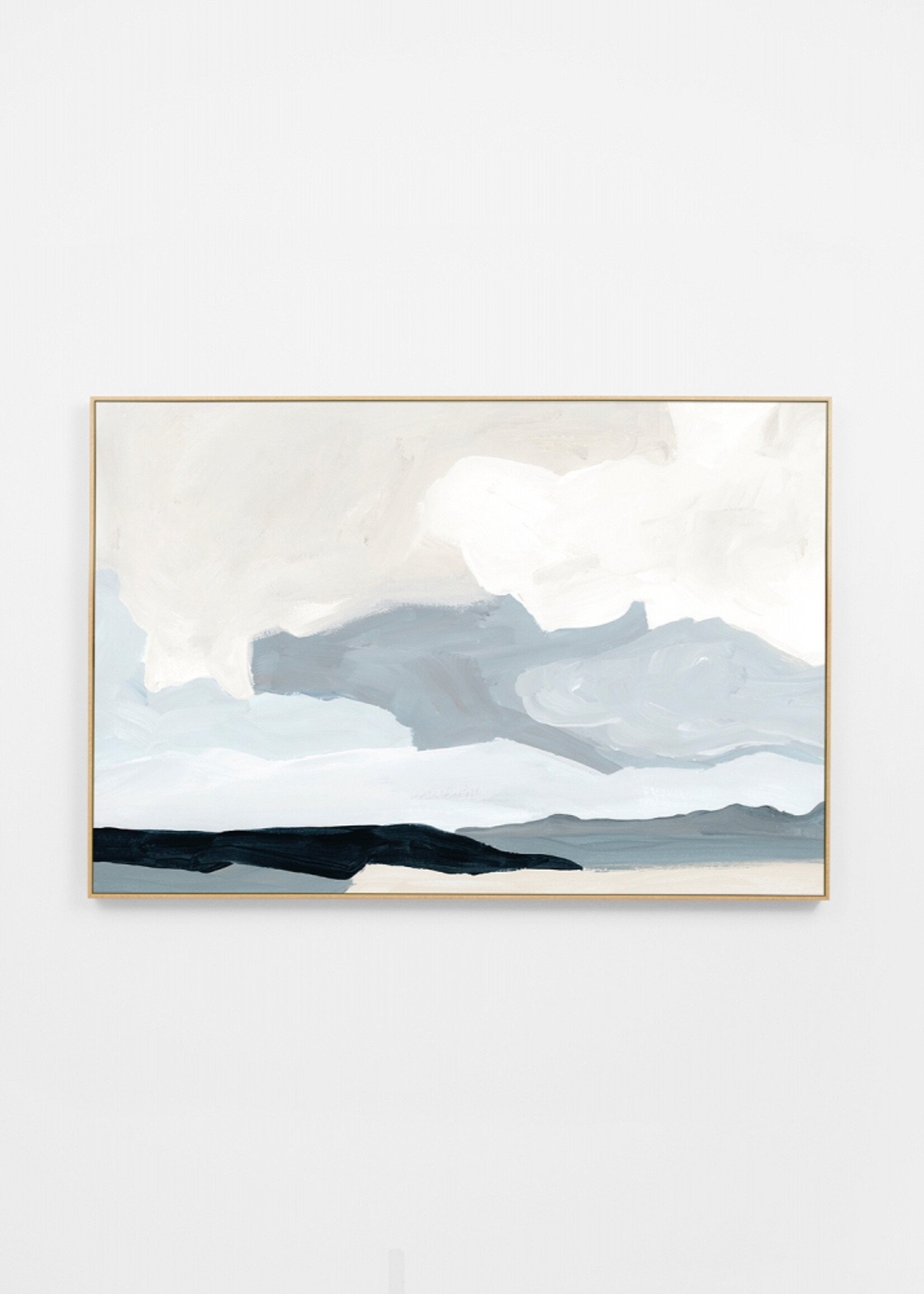 Tranquil Sky Blue Framed Canvas
