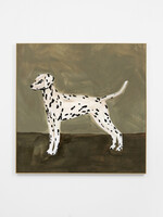 Dalmatian Portrait Khaki Canvas