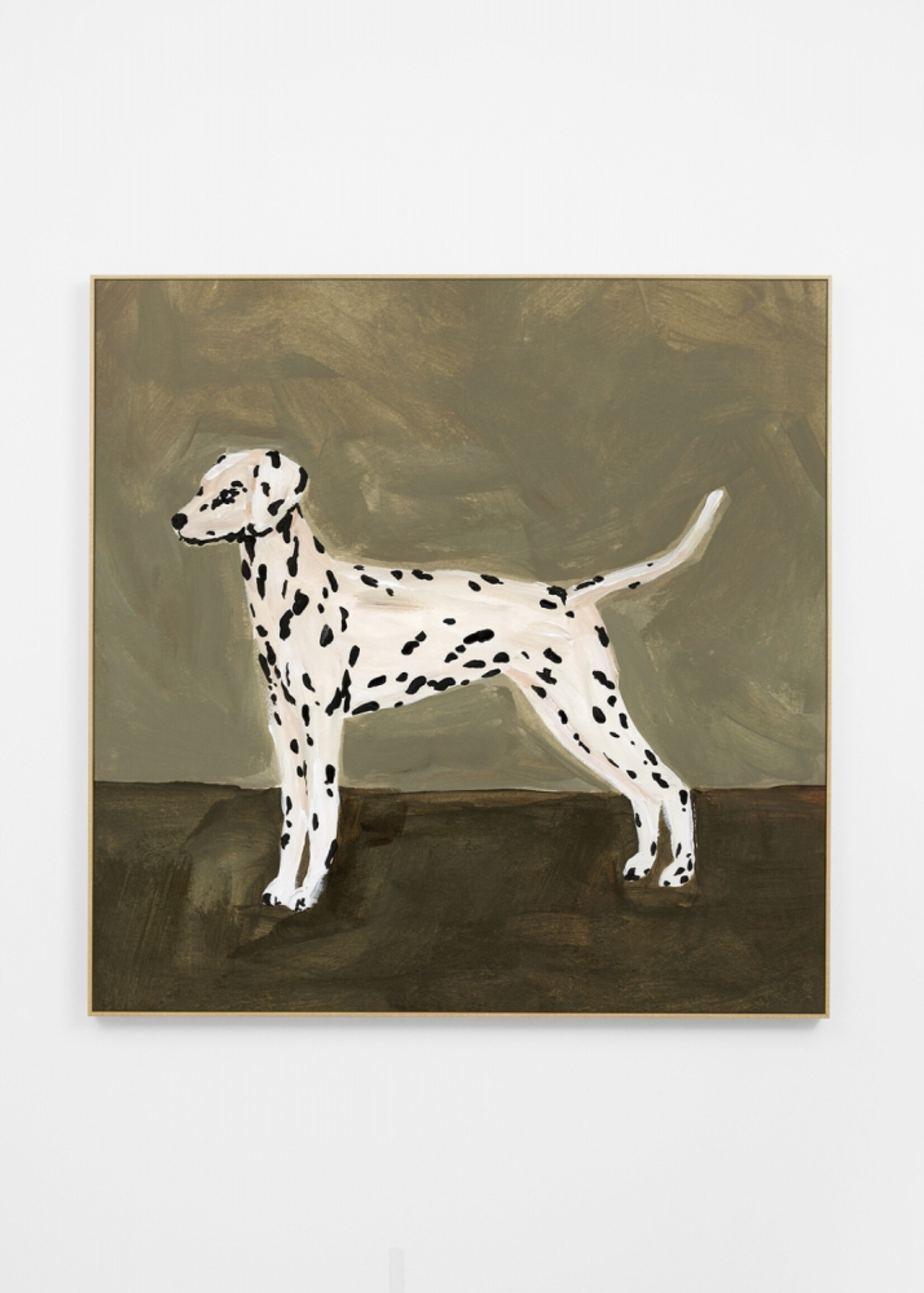 Dalmatian Portrait Khaki Canvas