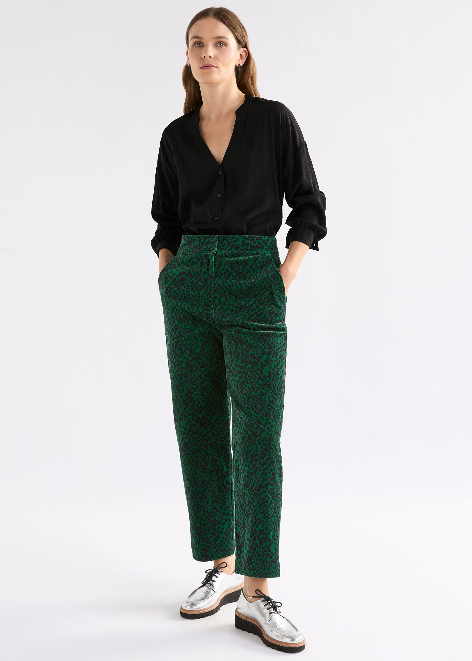 Altes Pant Green Sindra Print