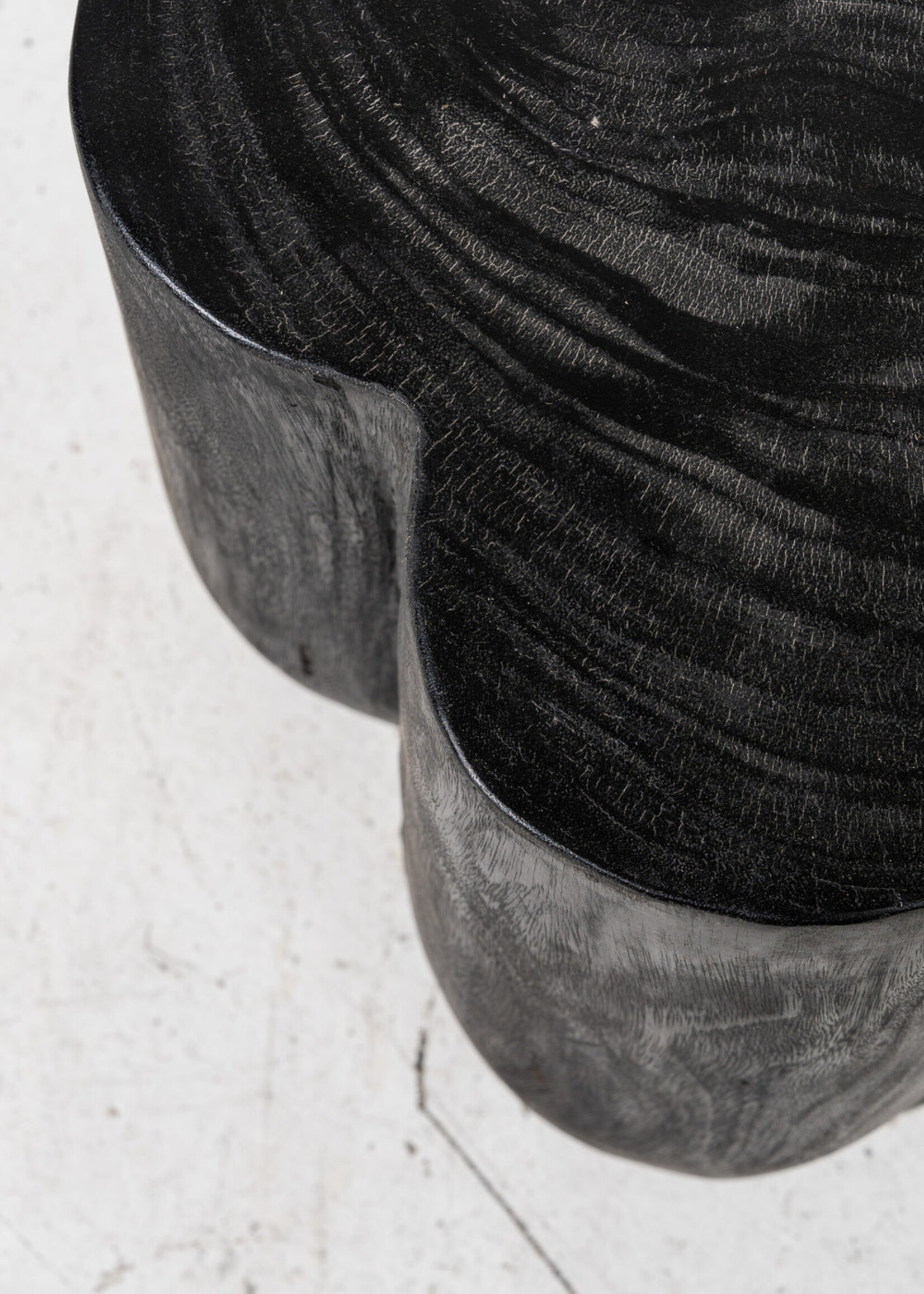 Flore Curved Side Table - Charred