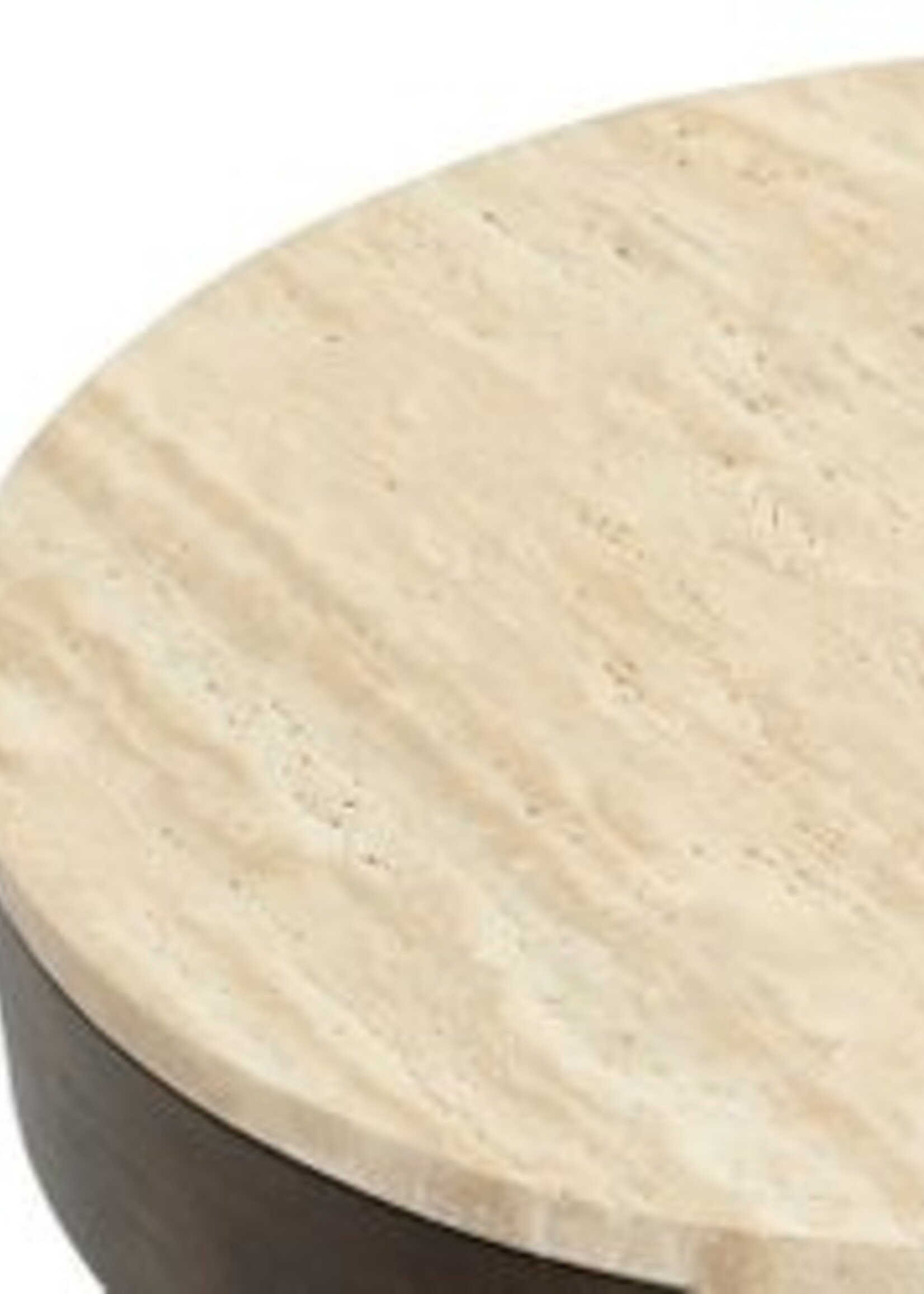 Sadie Travertine Side Table
