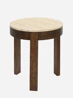 Sadie Travertine Side Table