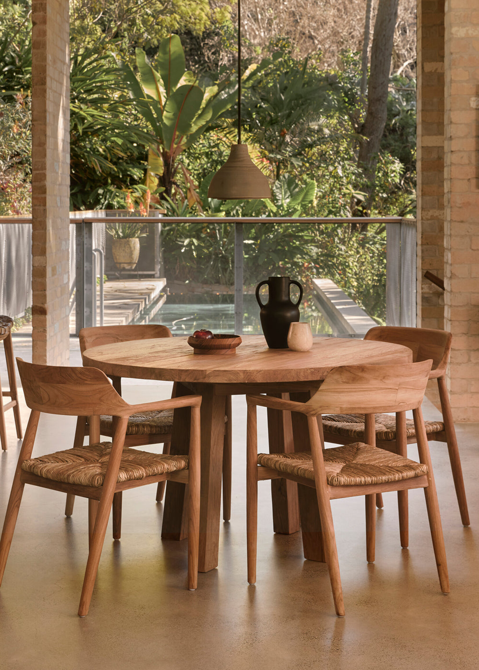 Talia Round Teak Dining Table