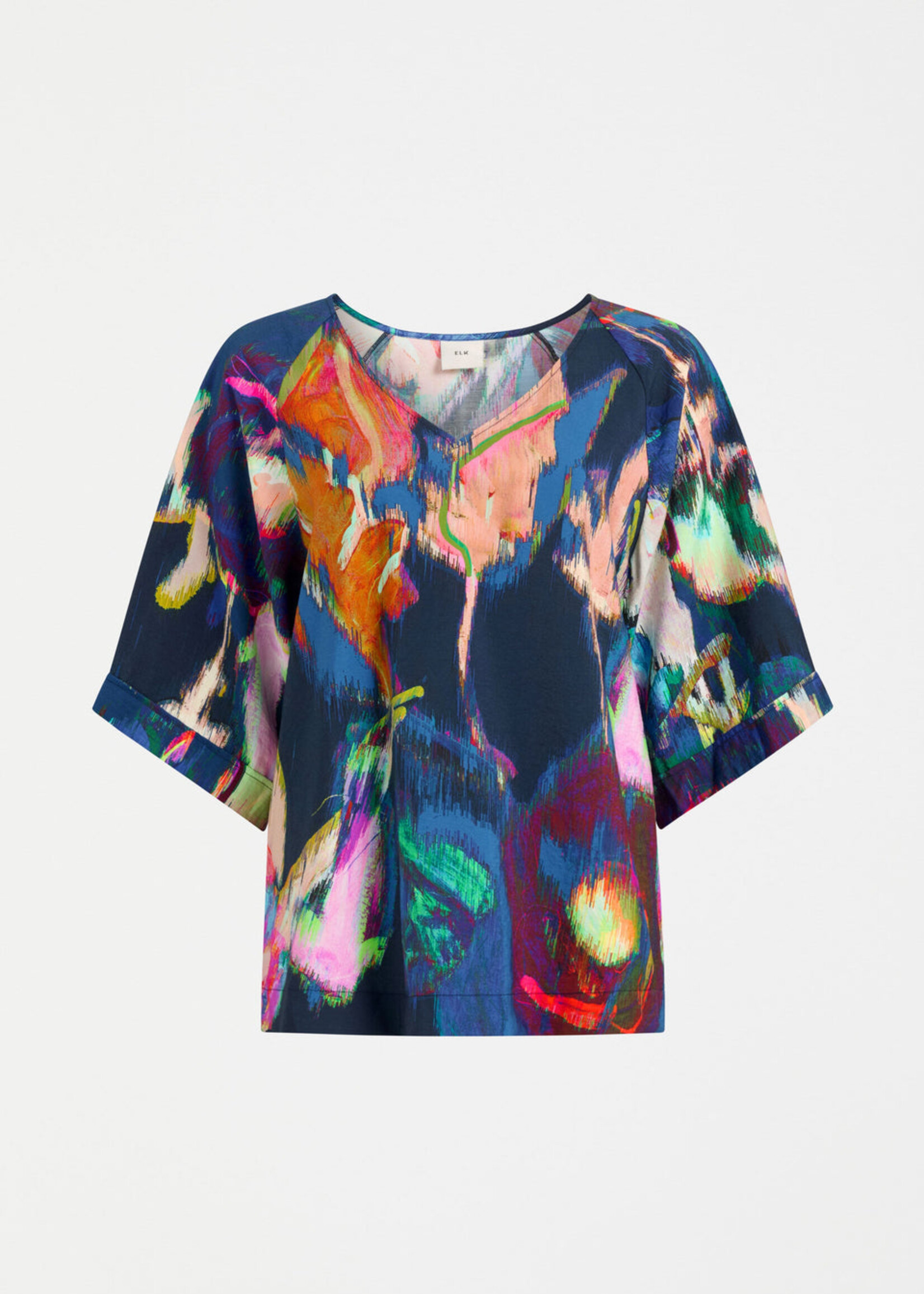 Moda V Neck Top Vaara Print