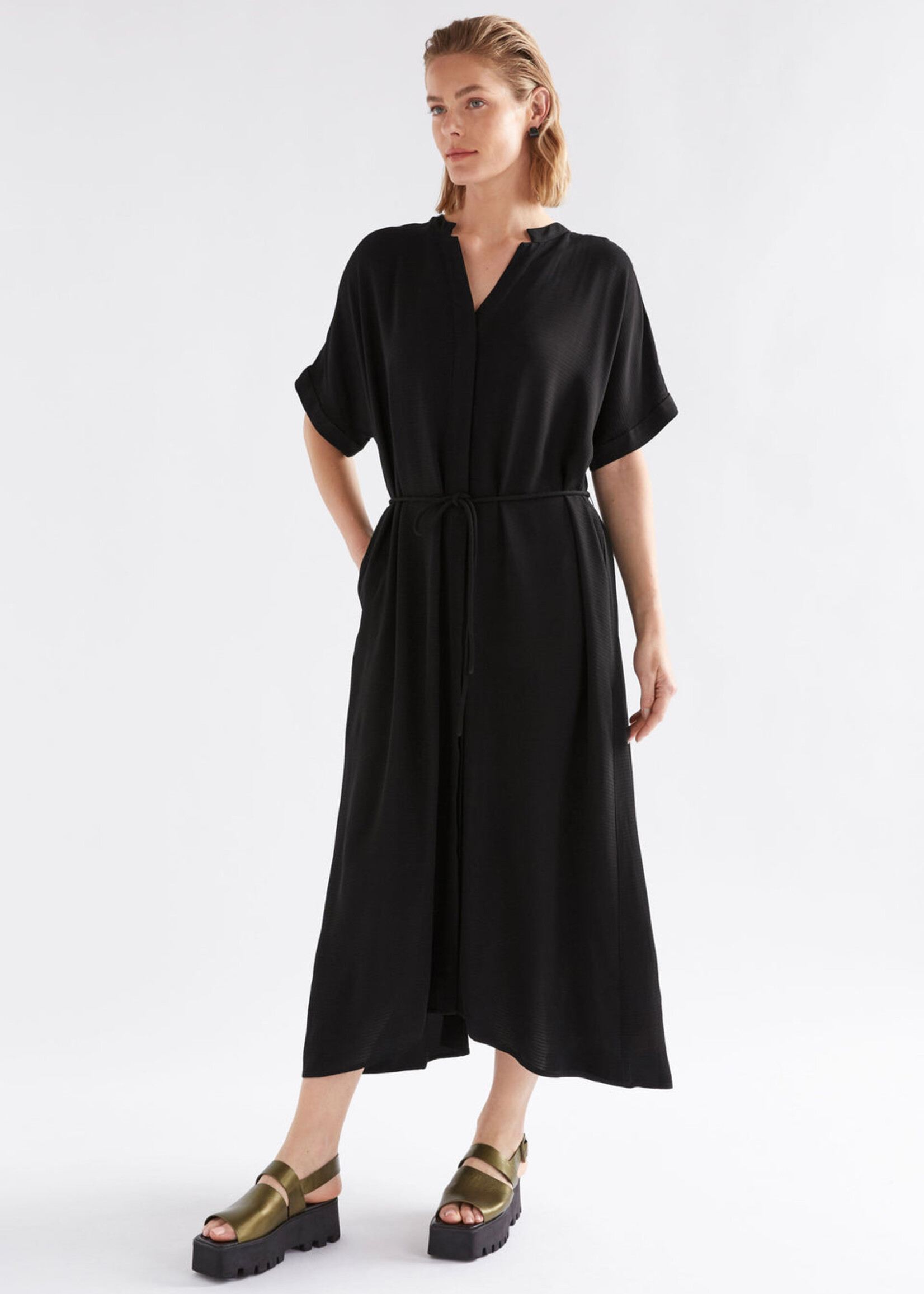 Omia Shirt Dress Black