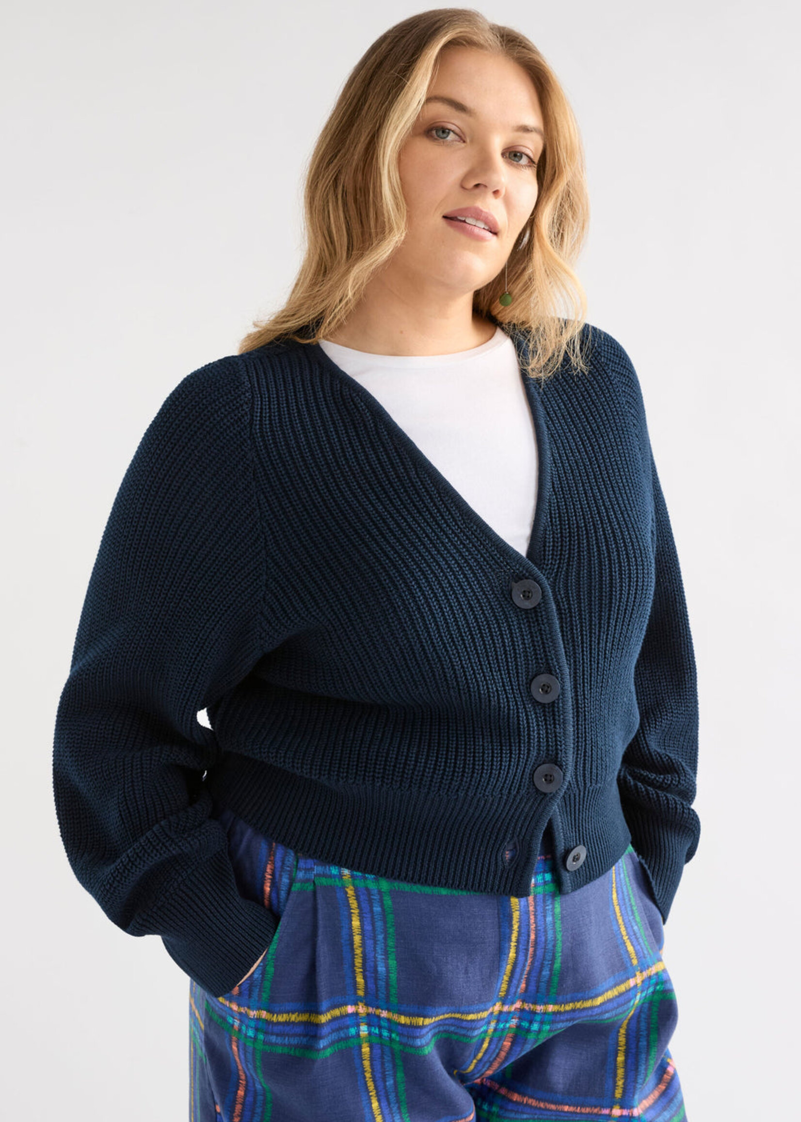 Saari Cardigan Bright Navy