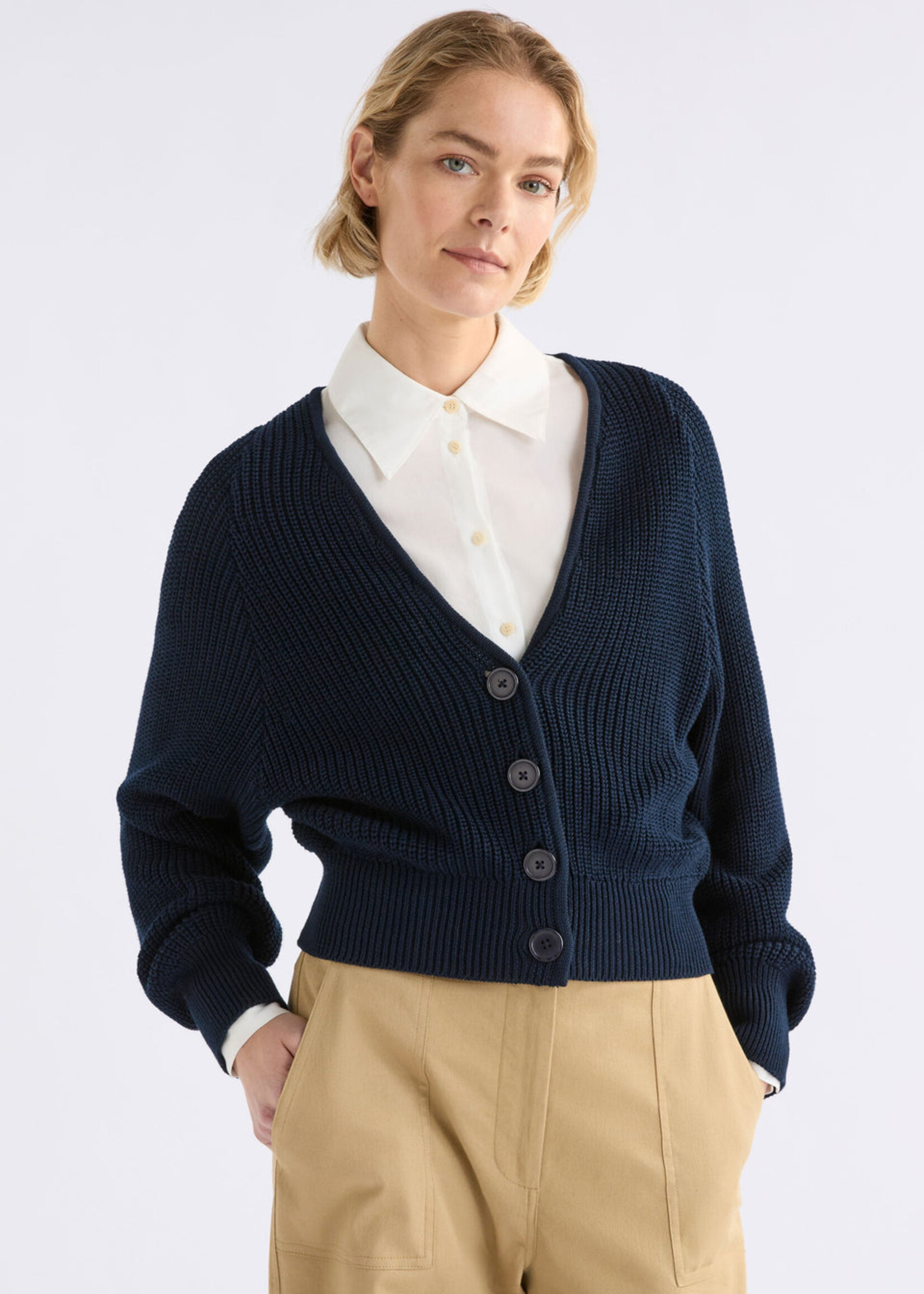 Saari Cardigan Bright Navy