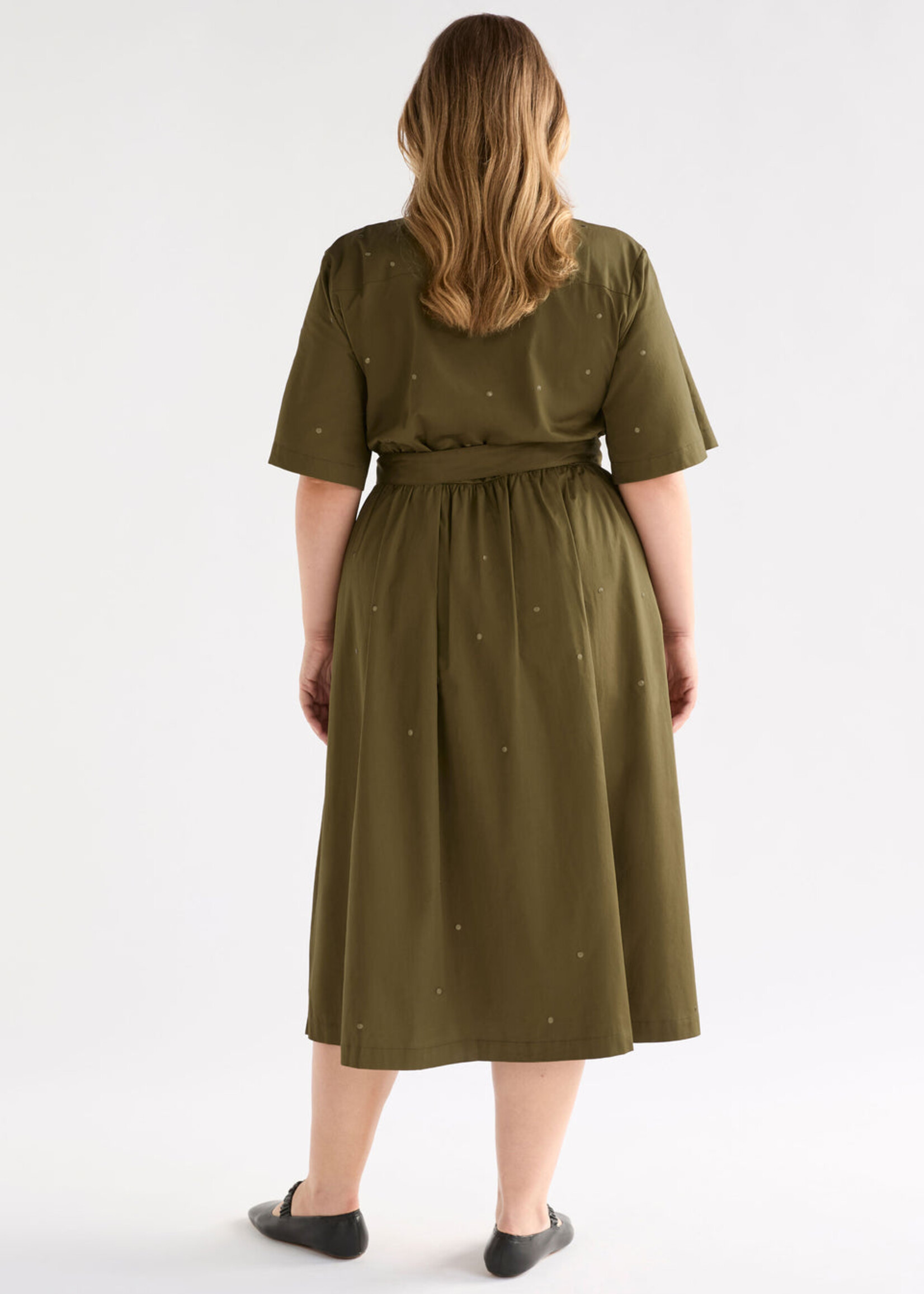 Stuud Long Shirt Dress Olive