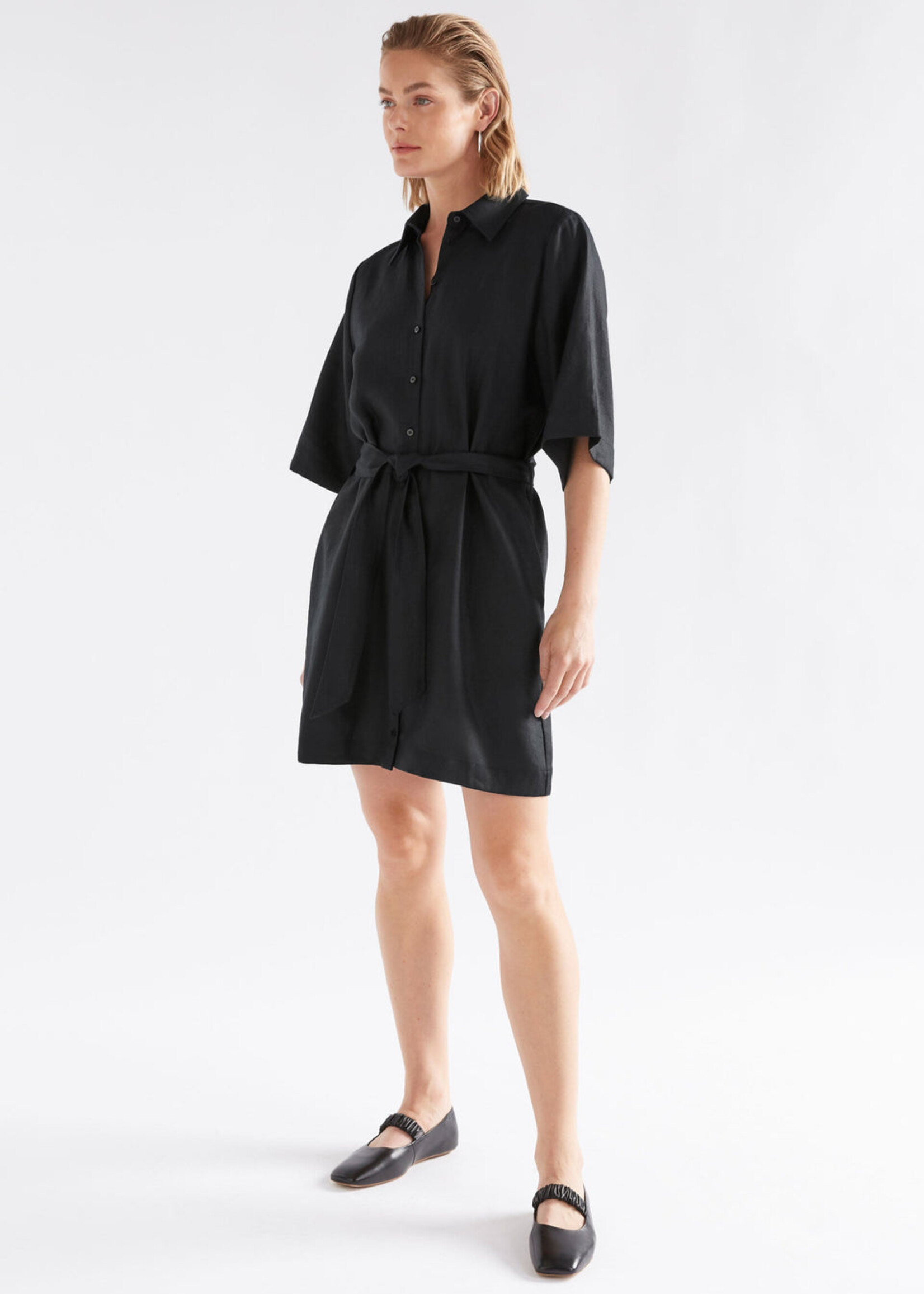 Llinen Dress Black