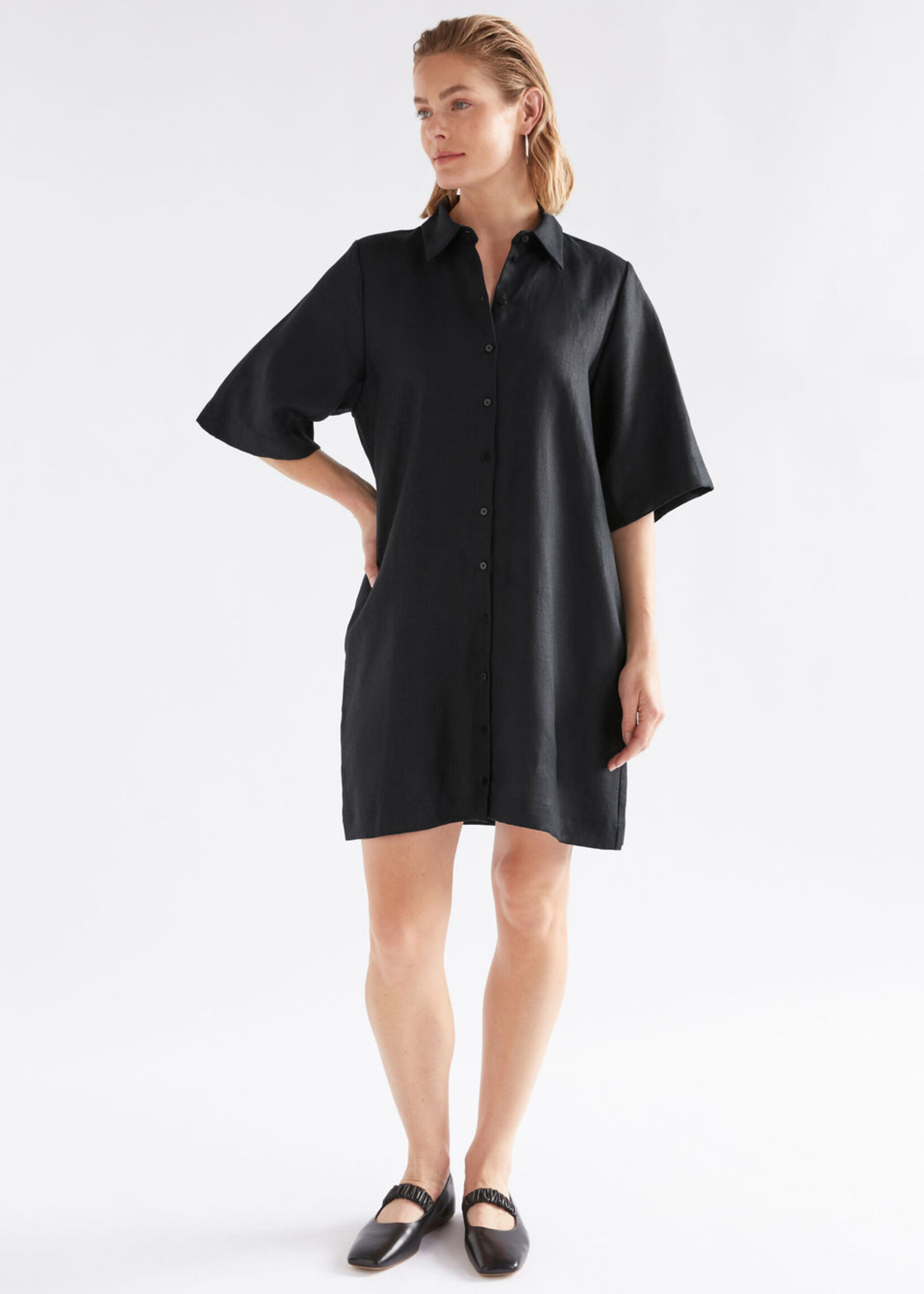 Llinen Dress Black