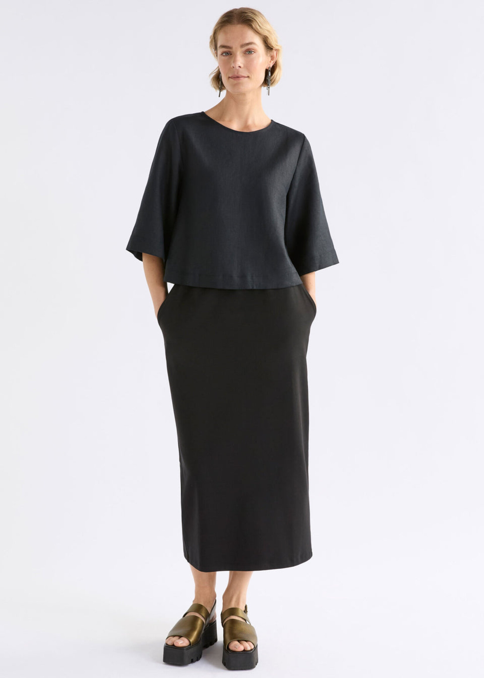 Llinen Top Black
