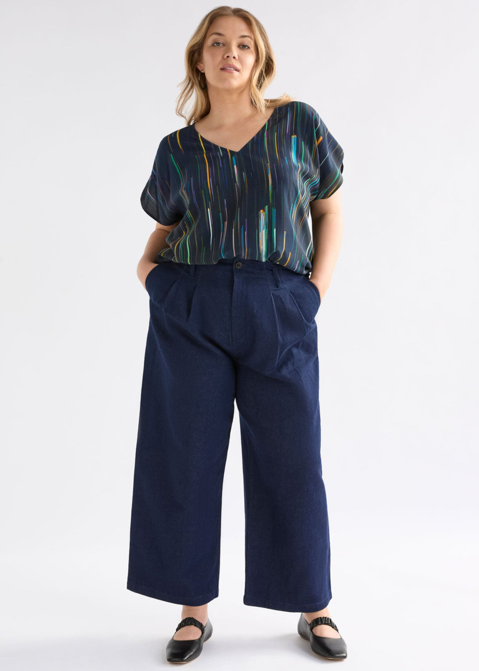 Kayra V Neck Top Alinea Print