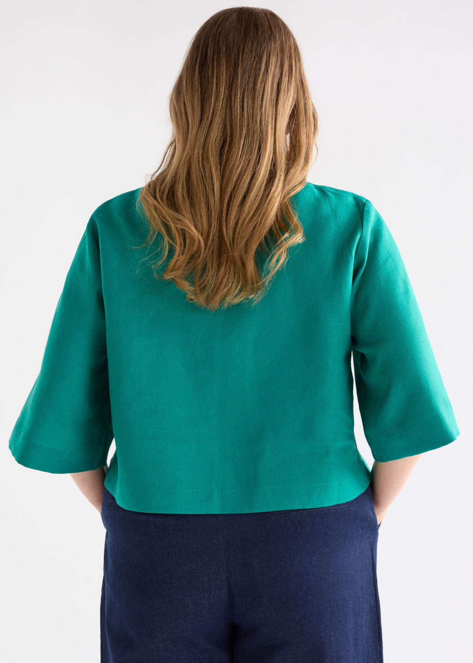 Llinen Top Bright Teal