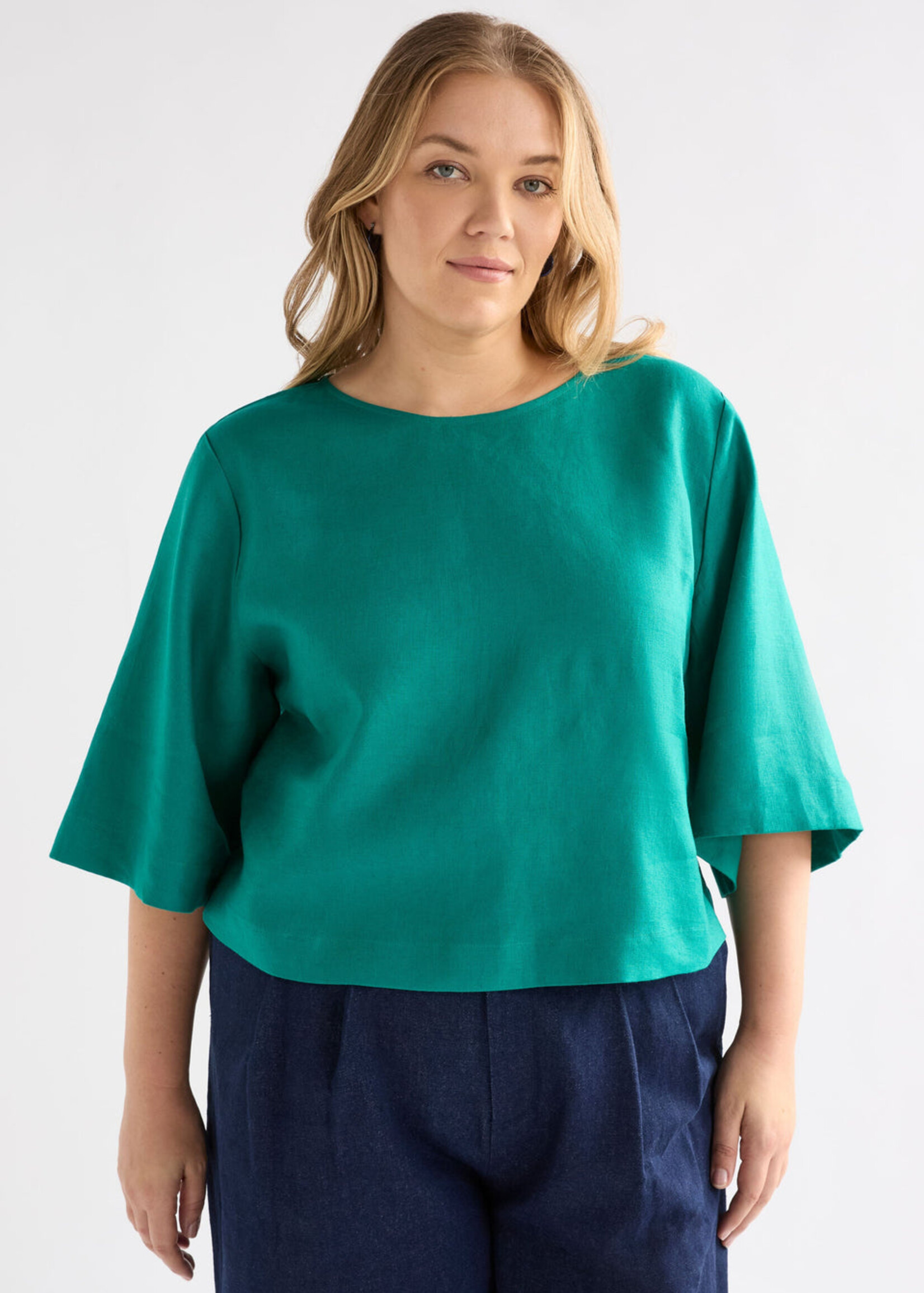 Llinen Top Bright Teal